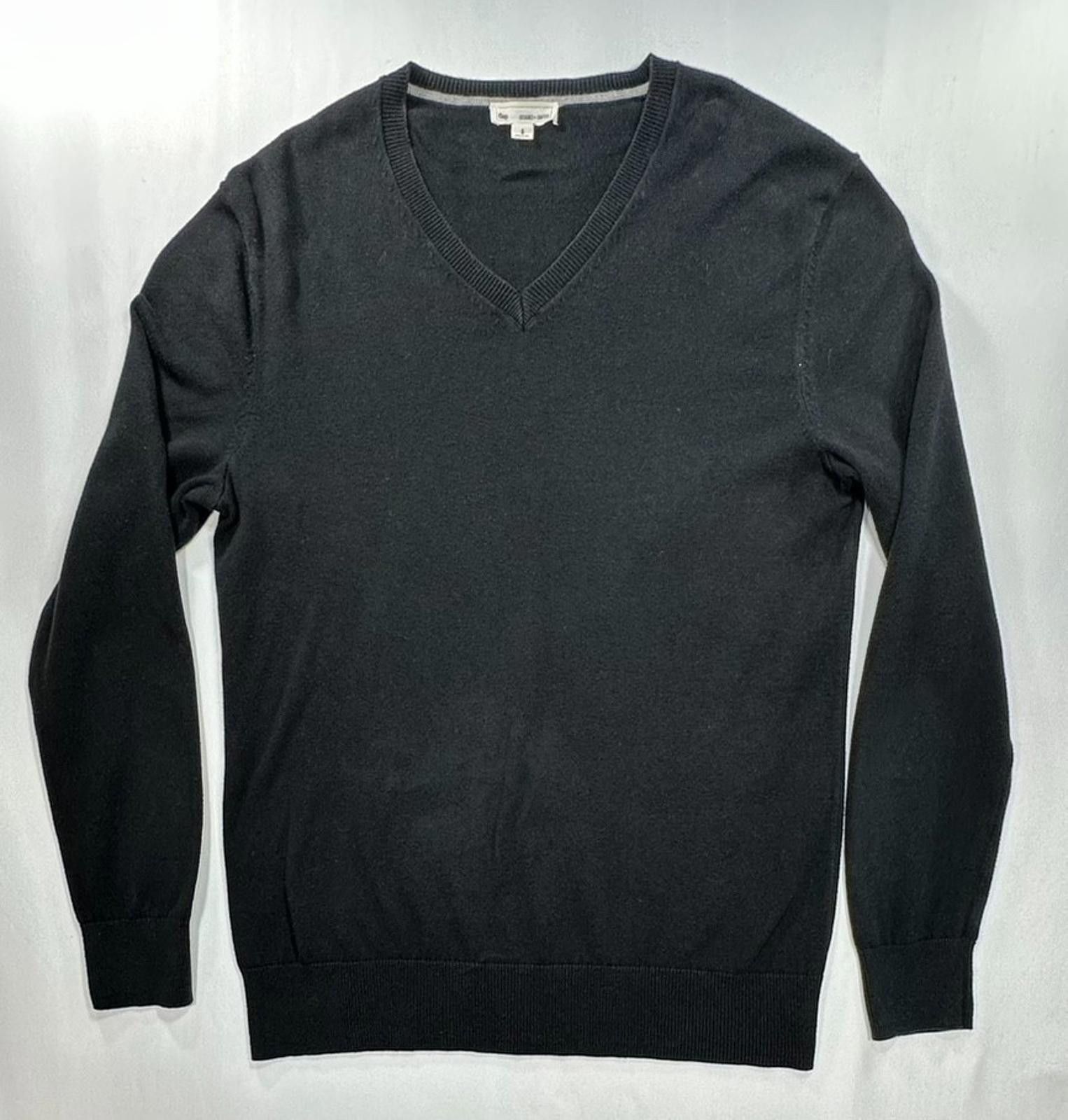 Gap Gap 100% Cotton Long Sleeve V-Neck Sweater Black Mens S Size US S / EU 44-46 / 1 - 1 Thumbnail