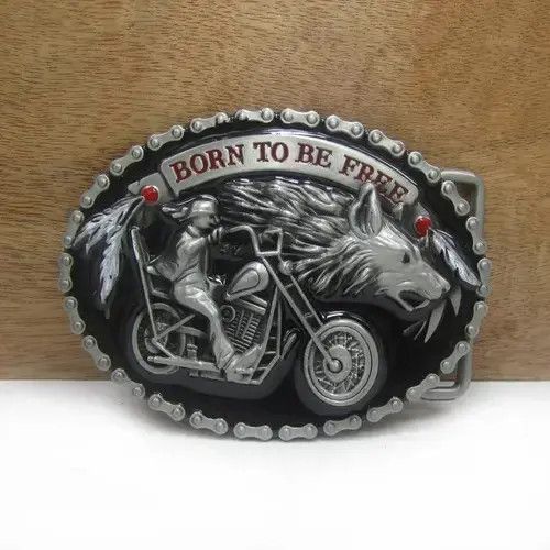 Japanese Brand retro wolf biker belt buckle ( no belt ) Size ONE SIZE - 1 Thumbnail