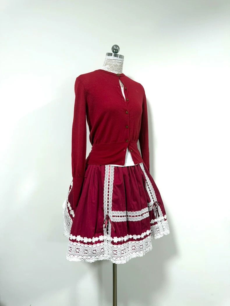 Vivienne Westwood Vivienne Westwood size1 A scarlet embroidered cardigan Size S / US 4 / IT 40 - 2 Thumbnail