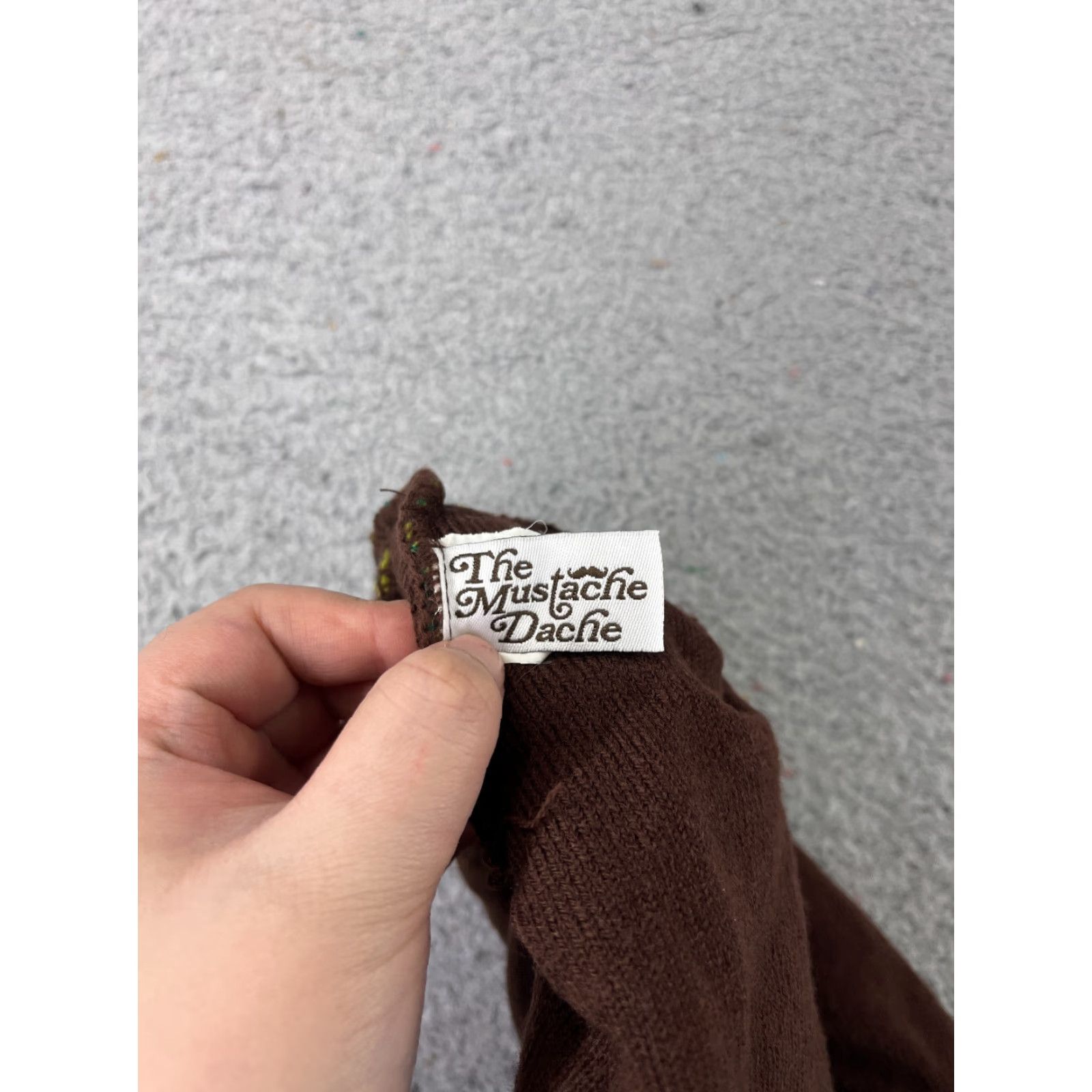Vintage Mustache Dache Beanie Toque Hat Adult One Size Green Argyle Knit Acrylic Winter Casual Mens Size ONE SIZE - 6 Thumbnail