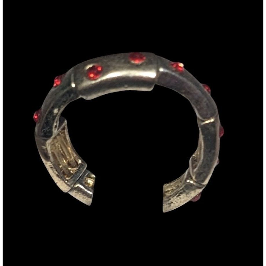 Other Red Rhinestone Gold Tone Funky Stretch Ring Size 6 1/4 Size ONE SIZE - 12 Thumbnail