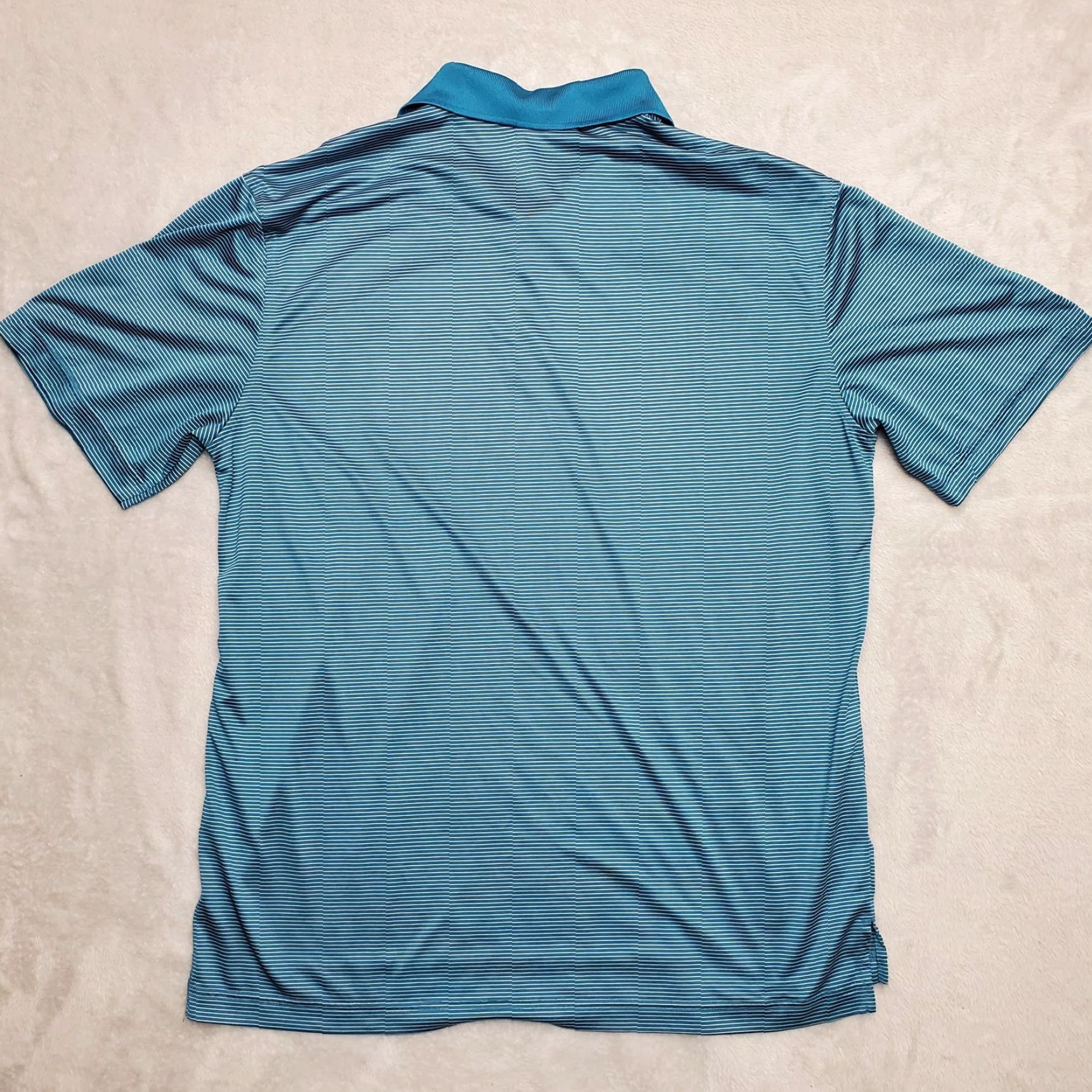Vintage VINTAGE Levelwear Shirt Mens Large Blue Striped Polo 100% Polyester Short Sleeve Golf LW Size US L / EU 52-54 / 3 - 5 Thumbnail