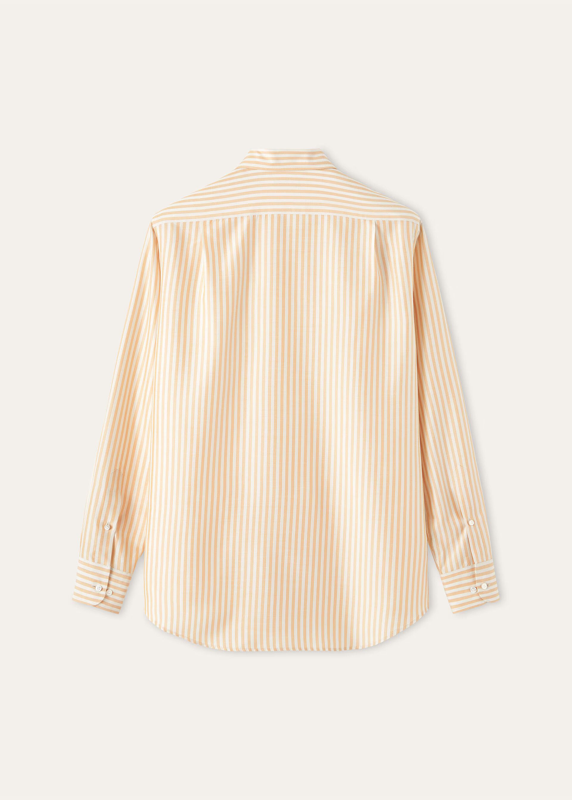 Loro Piana os11x0326 FAQ9950 André Shirt in Ivory/Peach Stripes Size US XL / EU 56 / 4 - 6 Thumbnail