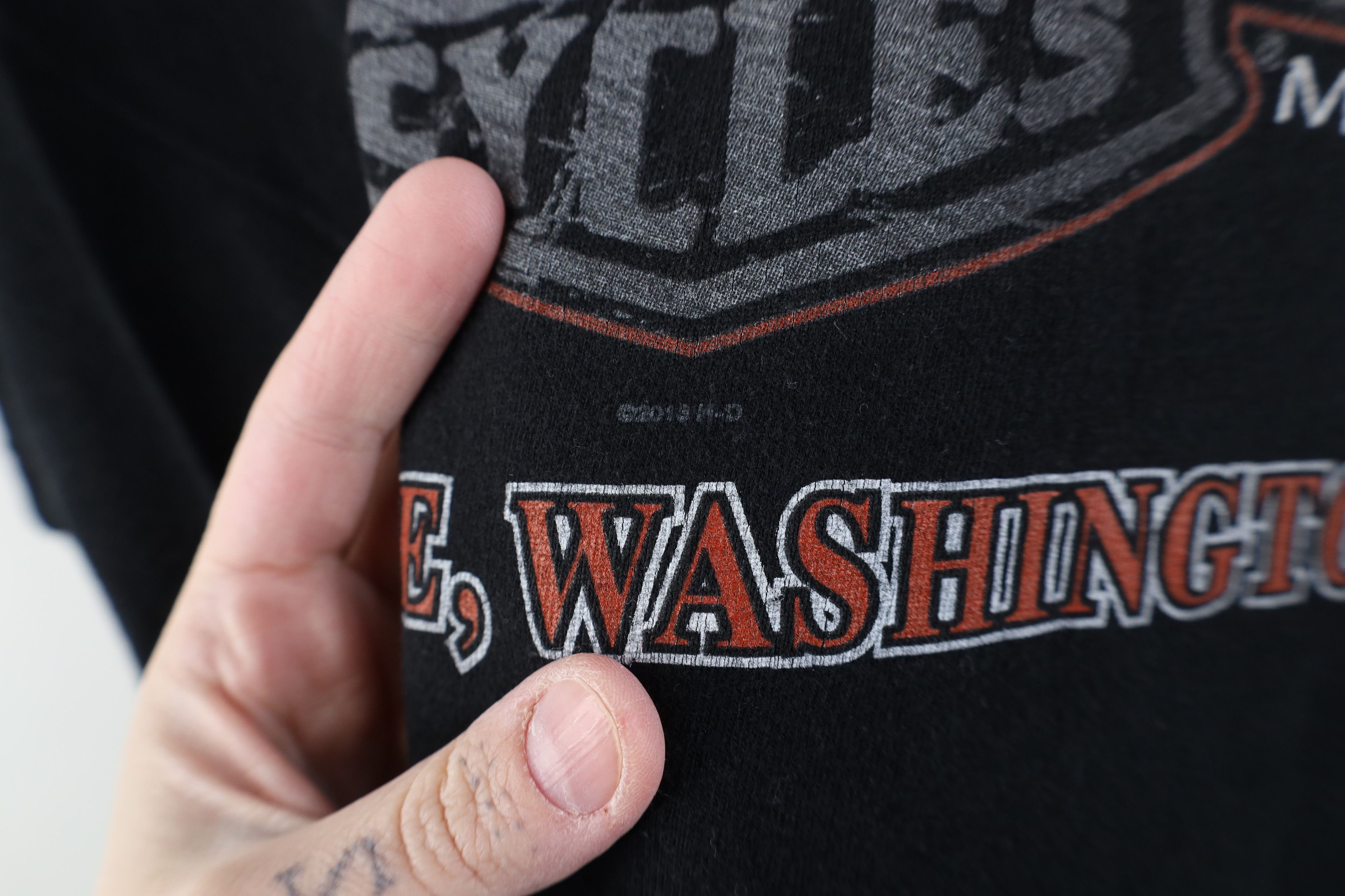 Harley Davidson Vintage Y2K Harley Davidson Hog Motorcycle T-Shirt Black Size US L / EU 52-54 / 3 - 13 Thumbnail