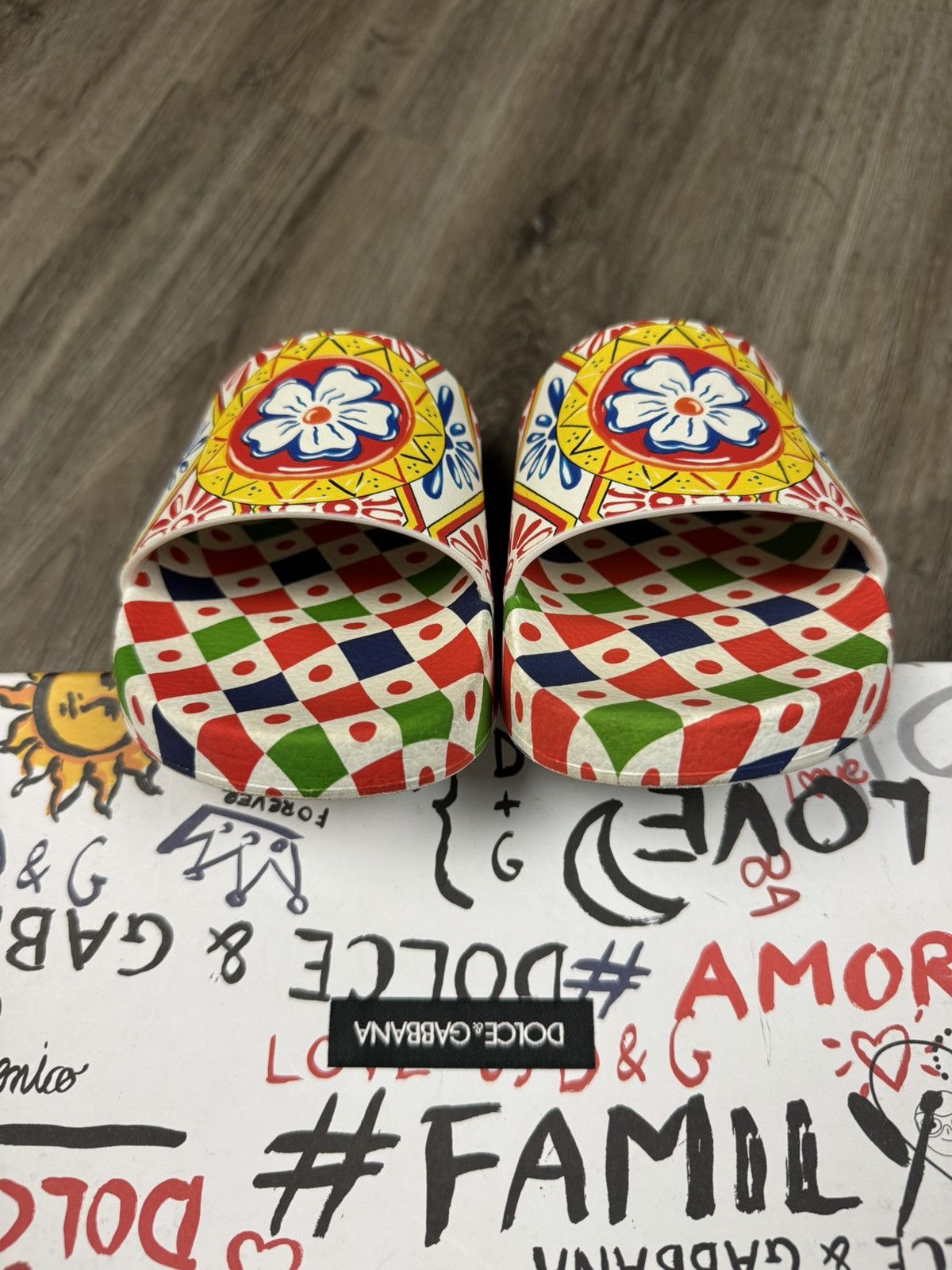 Dolce & Gabbana Dolce And gabbaba Geometric "Carretto Print" Slide Size 36EU Size US 6 / IT 36 - 7 Thumbnail