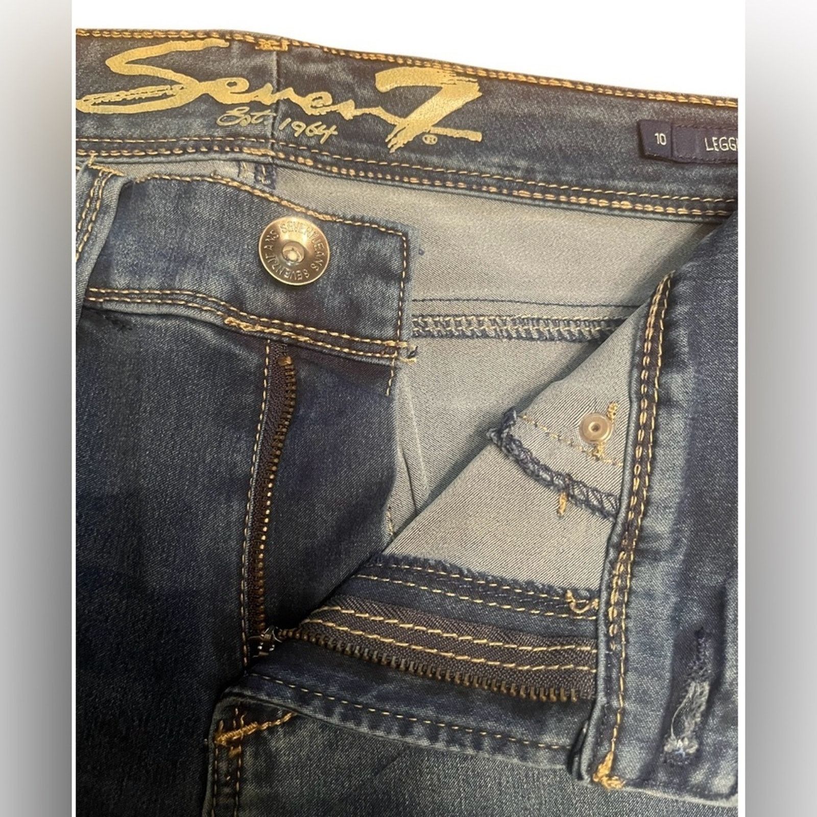 Seven 7 Seven7 high-rise legging jeans, size 10. Size 32" / US 10 / IT 46 - 7 Thumbnail