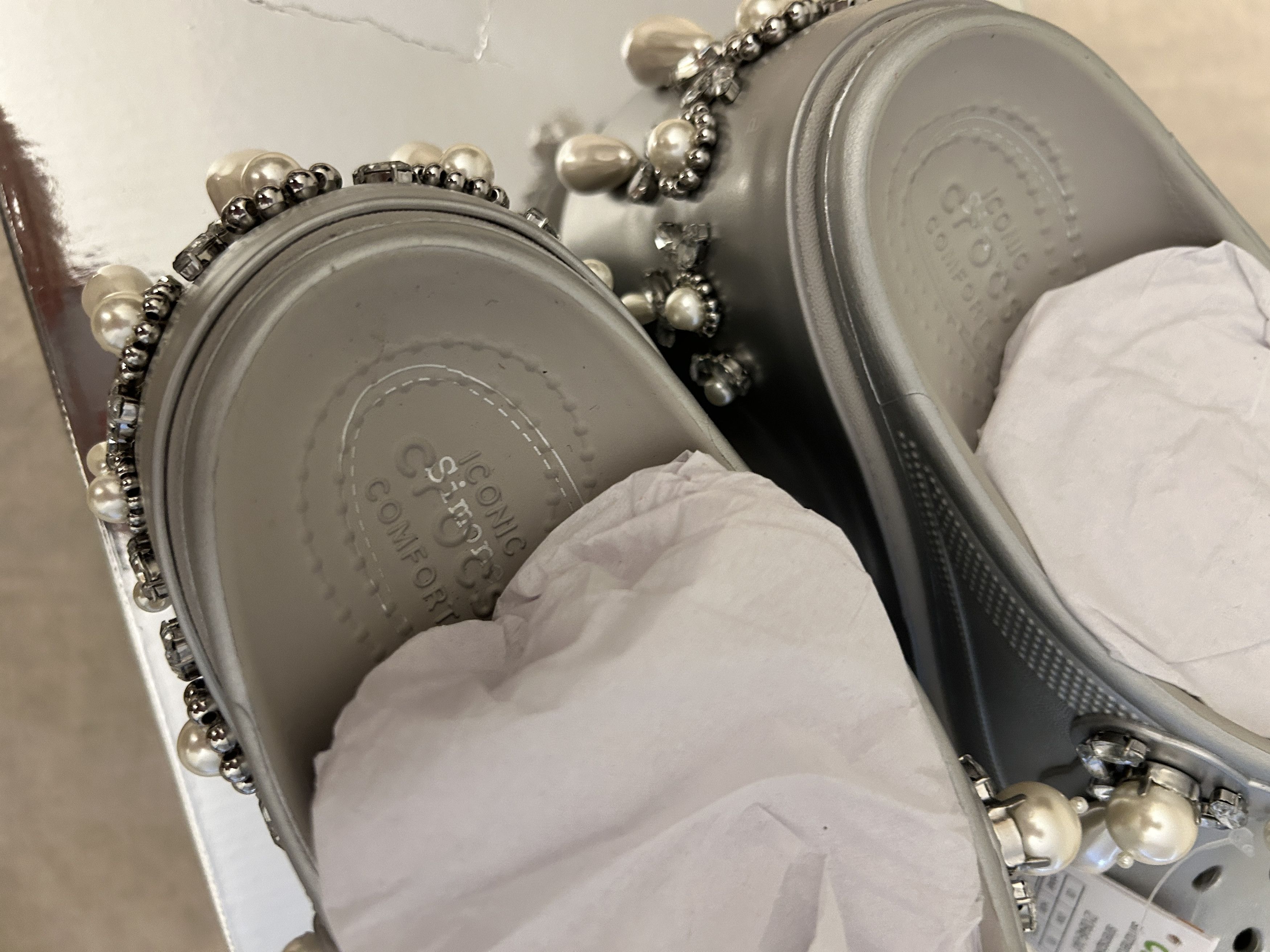 Crocs × Simone Rocha Crocs Siren Clog Simone Rocha Silver Size US 7 / IT 37 - 8 Thumbnail