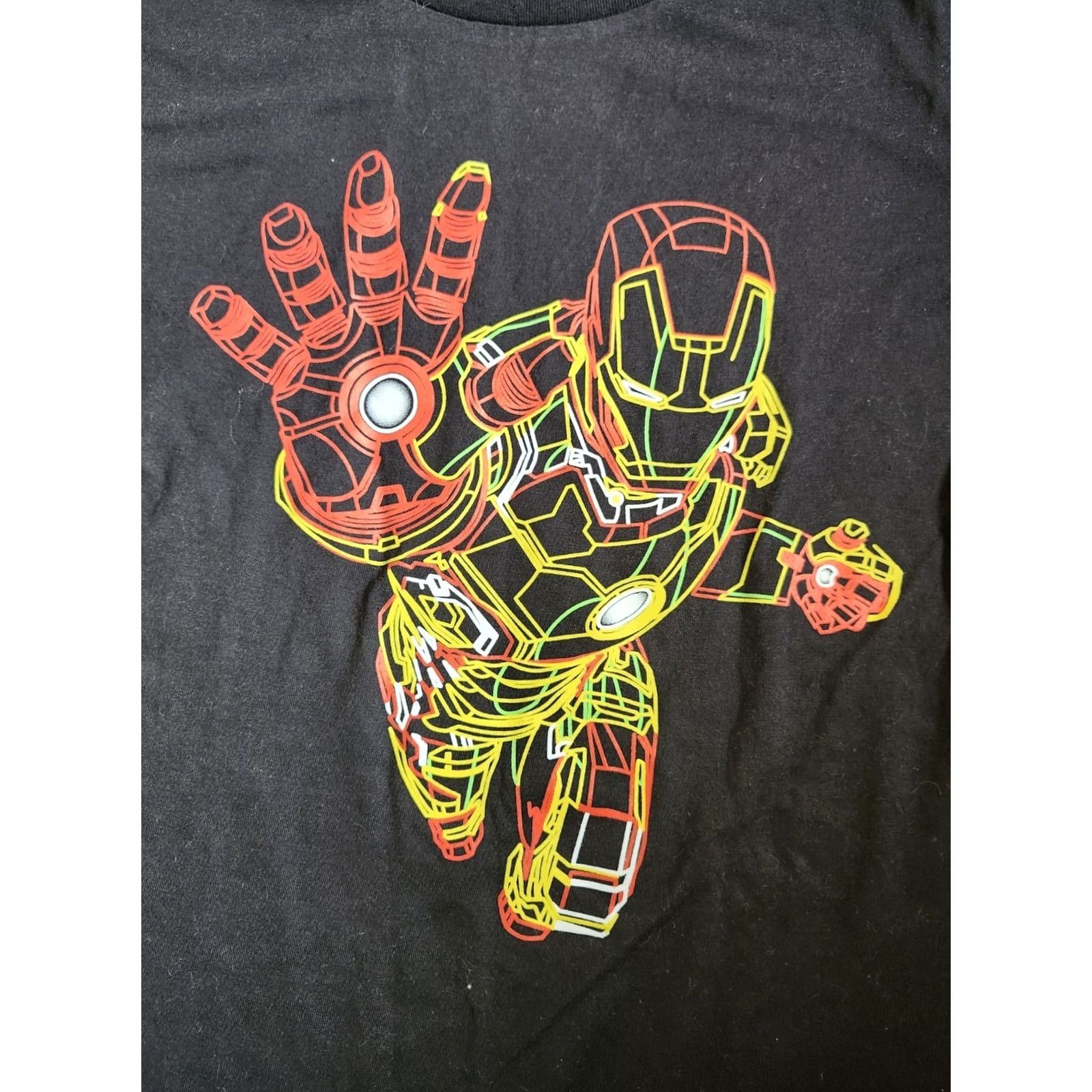 Vintage Marvel Iron Man Graphic Tee T-shirt - Neon Neon Man Crew Neck Short Sleeve Black XS Men's Shirt Graphic Print 90s? Size US XS / EU 42 / 0 - 4 Thumbnail