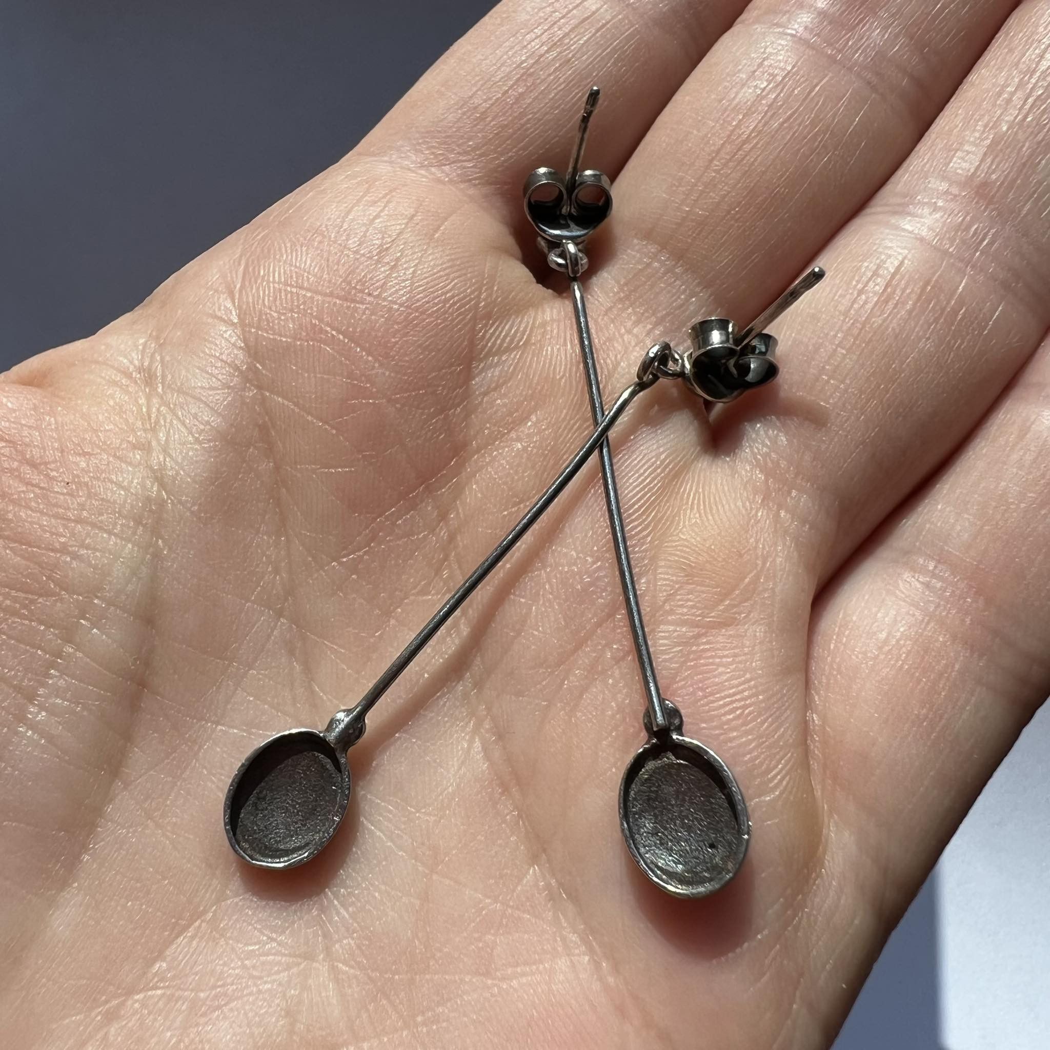 Vintage Vintage Jewelry Sterling Silver 925 Women's Stud Earrings Size ONE SIZE - 7 Thumbnail