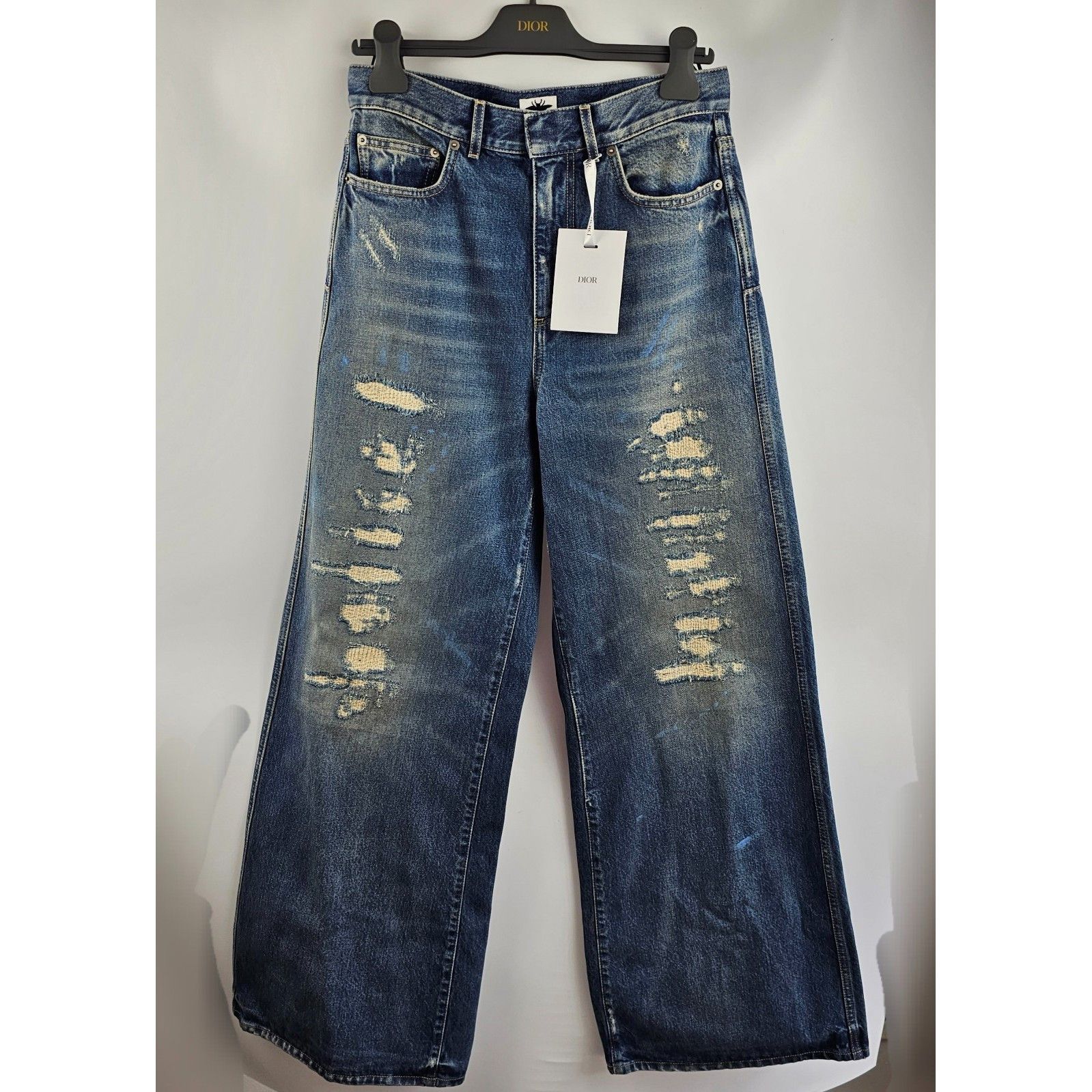 Dior DIOR $3000 Blue Flared Jeans New & Authentic (Men's size:36; Size 25" / US 0 / IT 36 - 2 Thumbnail