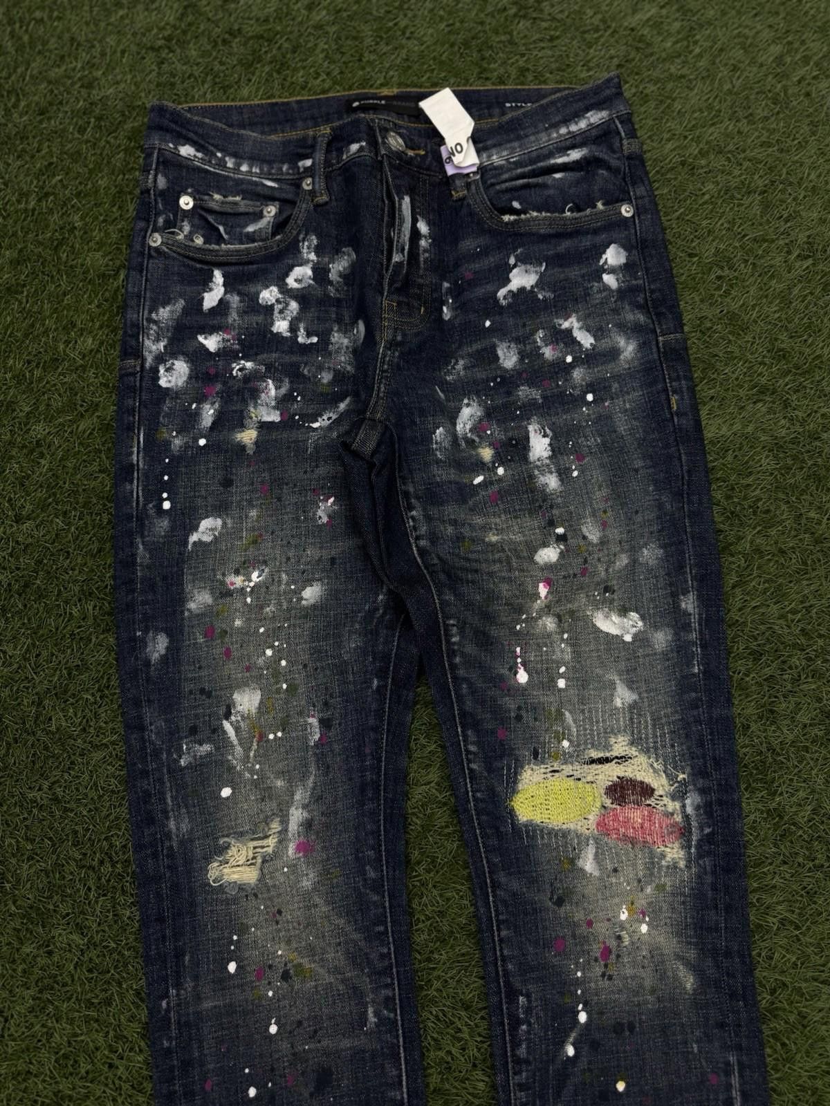 Purple Brand Purple Brand Jeans Men (29) Slim Fit Paint Splatter Size US 29 - 6 Thumbnail