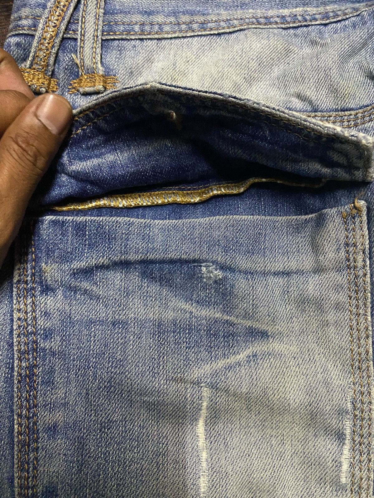 Rhude × Zara Vintage Reg Trademark Zara Jeans Distressed Loose Jeans Size US 33 - 13 Thumbnail