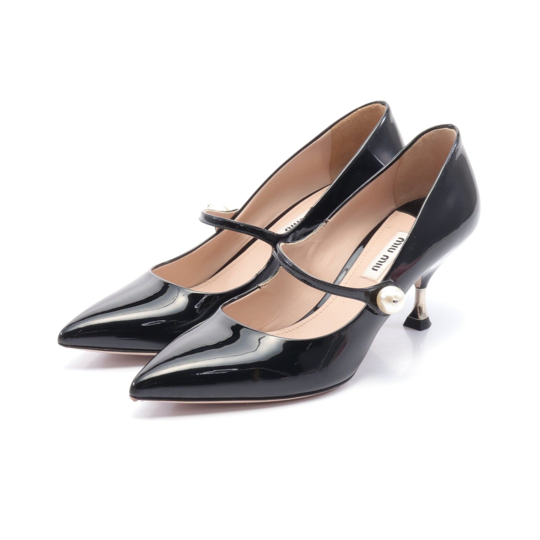 Miu Miu Miu Miu Pumps Patent Leather Black Size ONE SIZE - 1 Thumbnail