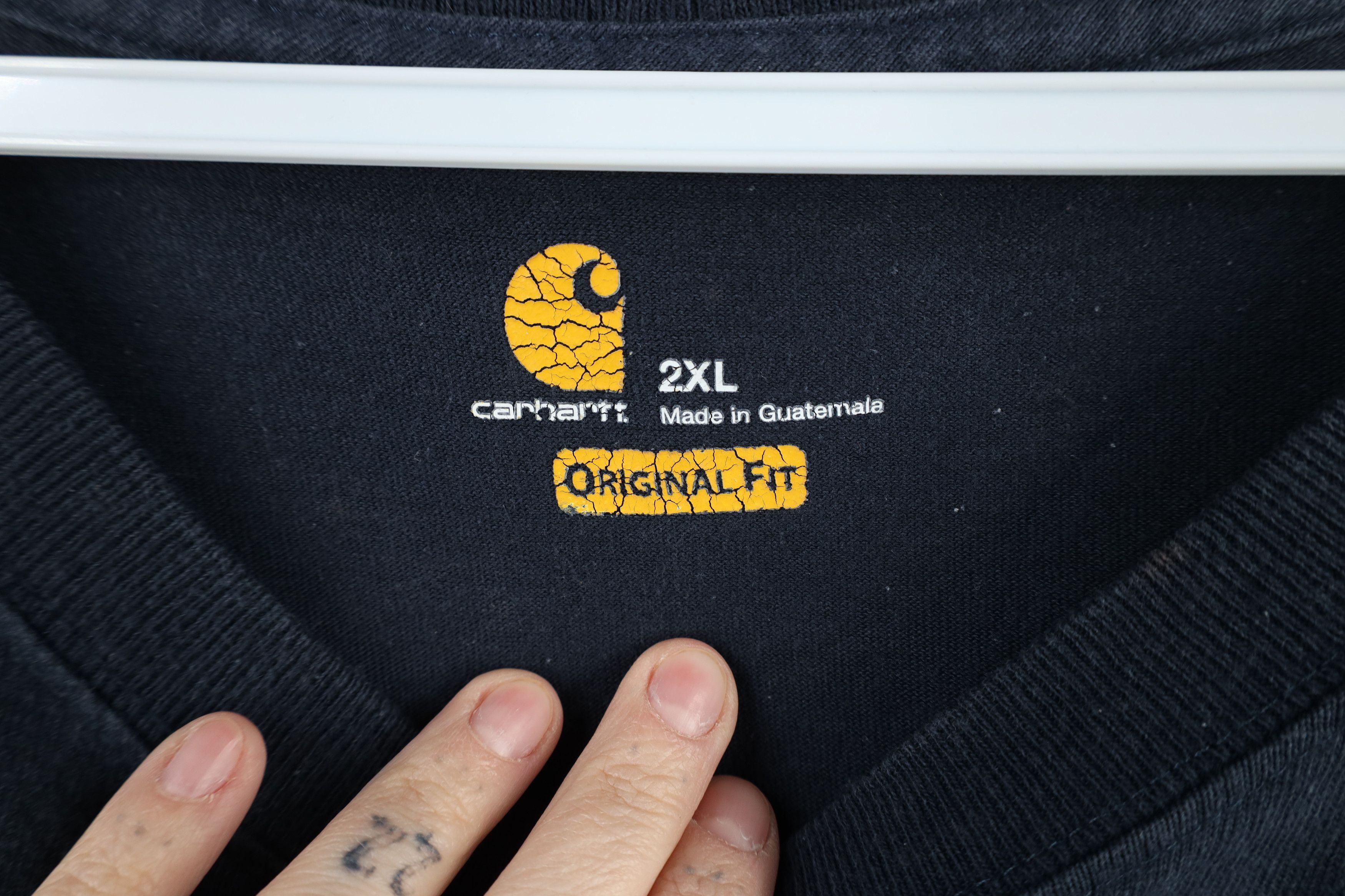 Carhartt × Vintage Vintage Y2K Carhartt Spell Out Short Sleeve T-Shirt Blue Size US XXL / EU 58 / 5 - 8 Thumbnail