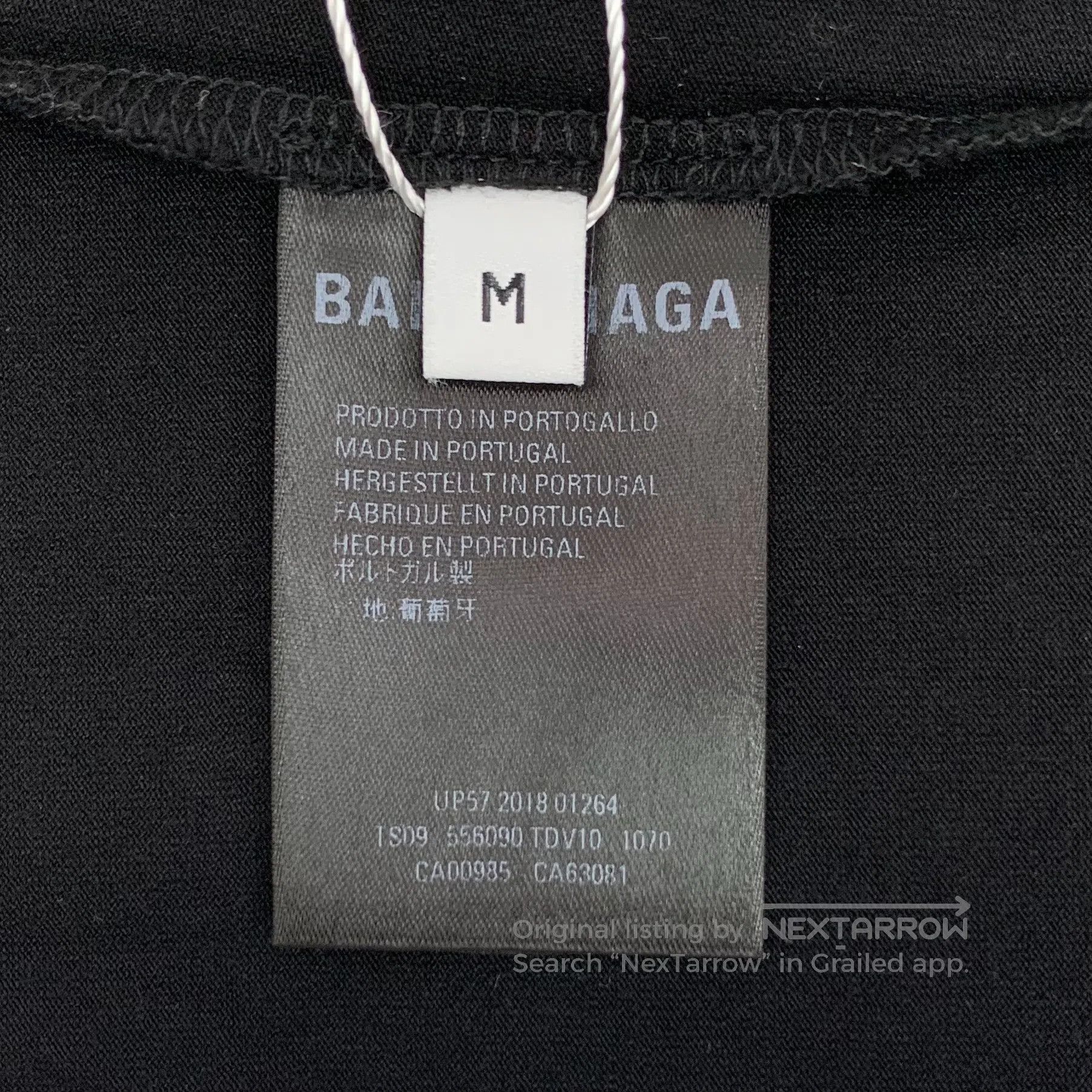 Balenciaga Balenciaga Black Stripe Logo Letter Barrage Round Neck Lon Size US M / EU 48-50 / 2 - 6 Thumbnail