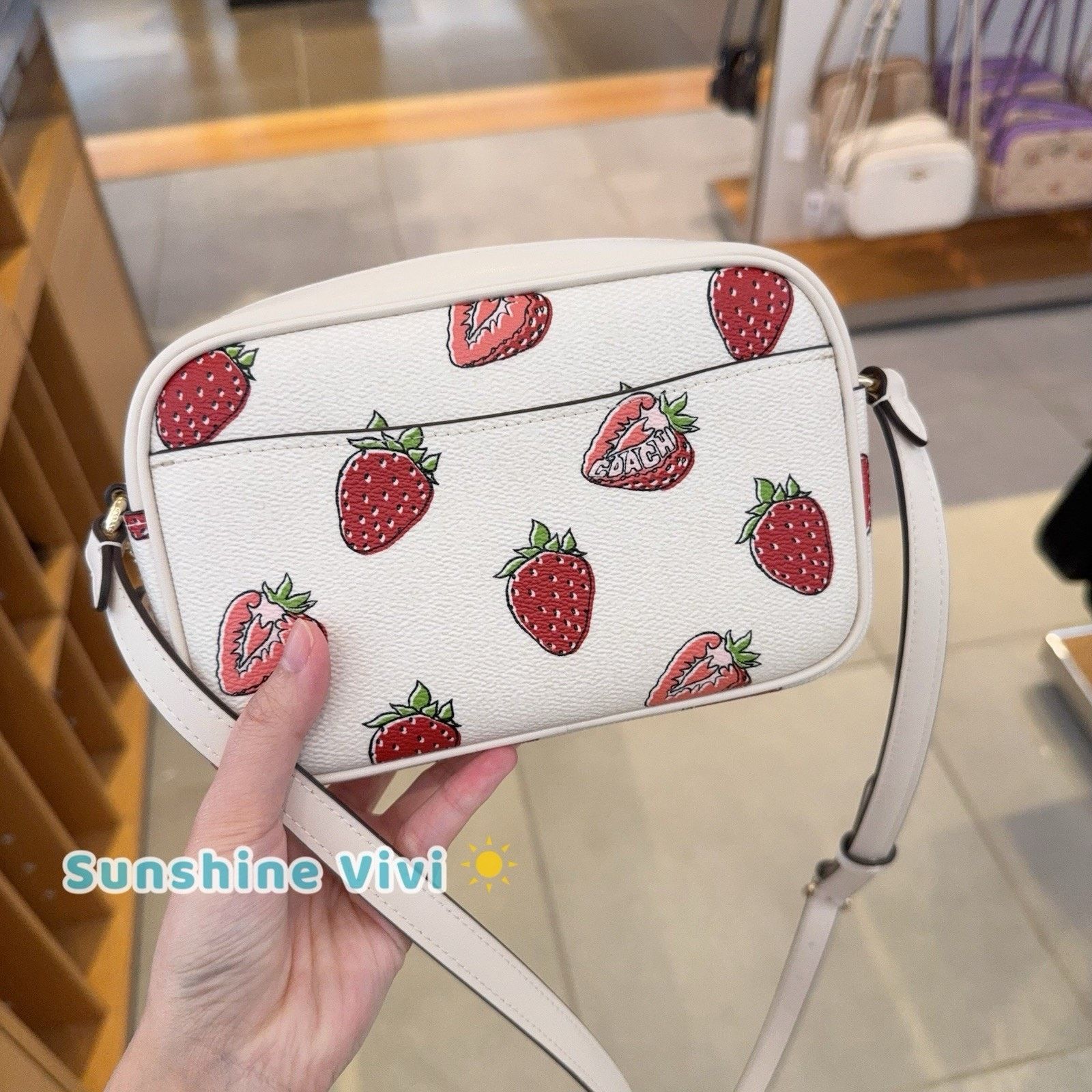 Coach NWT Coach Mini Jamie Camera Bag Strawberry Pink CBA80 Chalk Size ONE SIZE - 3 Thumbnail