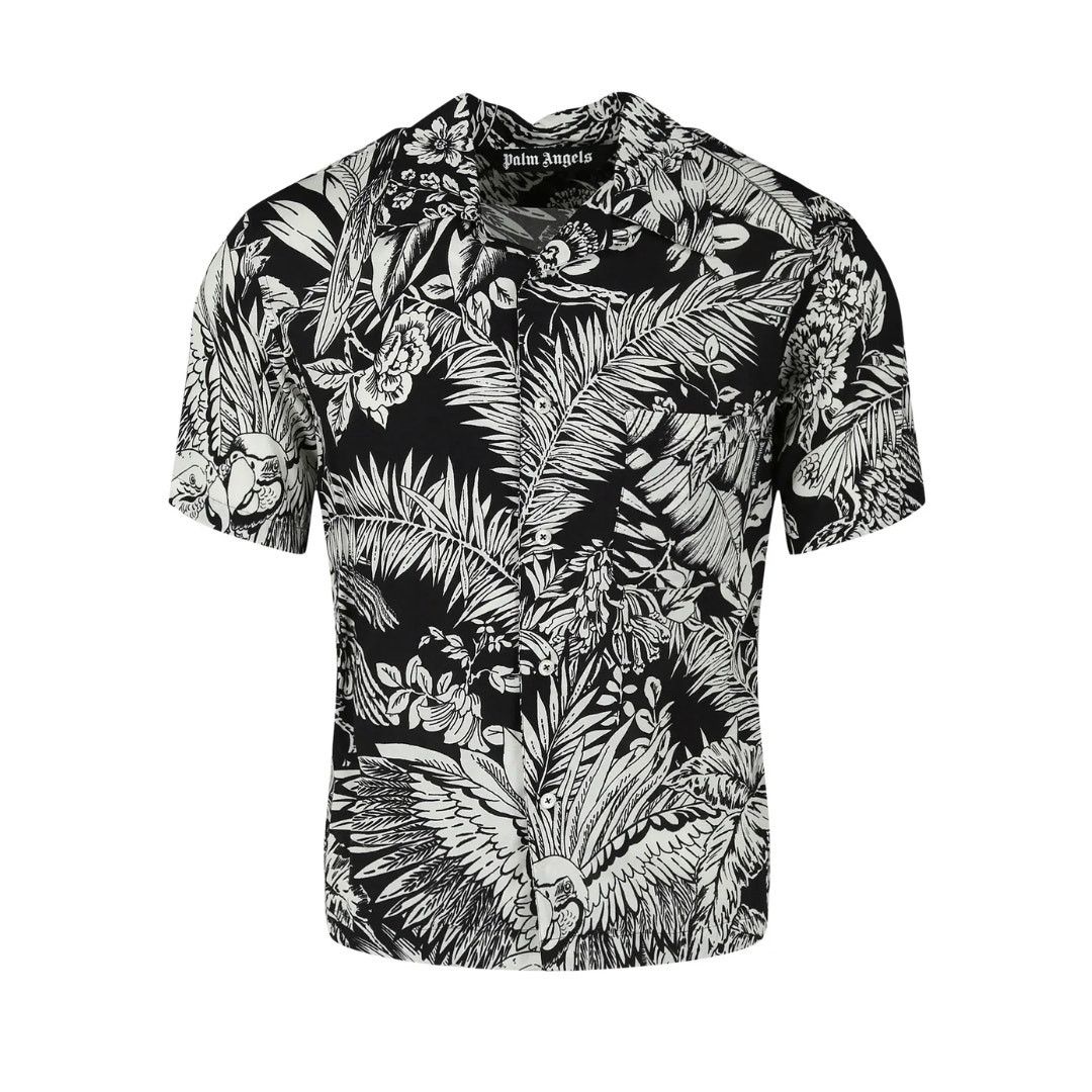 Palm Angels Palm Angels Button Up Top Tropical Leaf Short Sleeve Size M Size US M / EU 48-50 / 2 - 1 Thumbnail