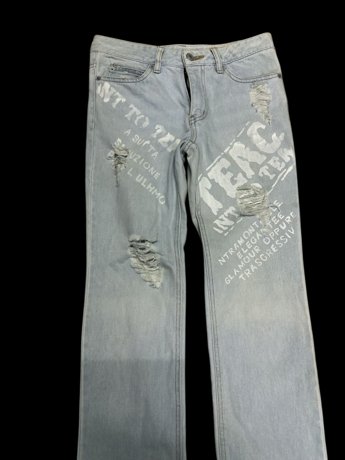 Hysteric Glamour Distress Denim Hucom Hysteric Glamour Style Letter💥 Size US 30 / EU 46 - 3 Thumbnail