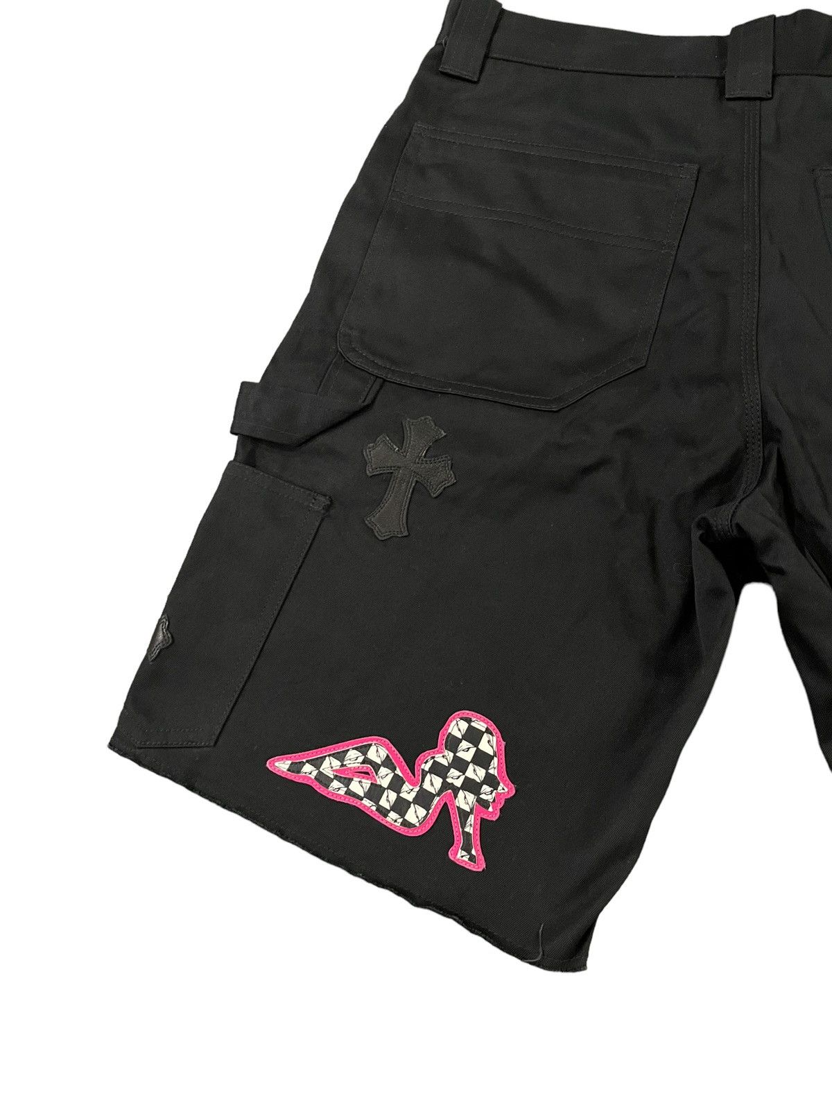 Chrome Hearts 1/5 Matty Boy Patch & Cross Patch Carpenter Shorts Size US 32 / EU 48 - 13 Thumbnail
