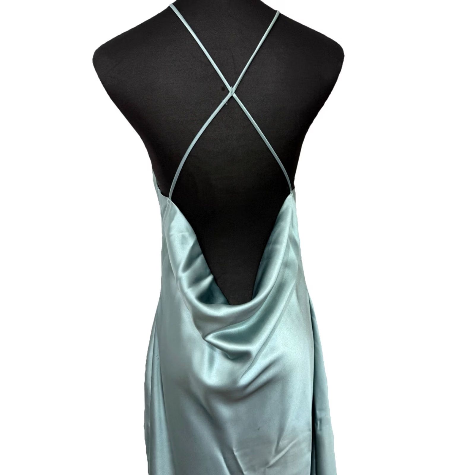 Zara Zara Satin Slip Dress Midi Blue Gray Size S Womens Size S / US 4 / IT 40 - 7 Thumbnail