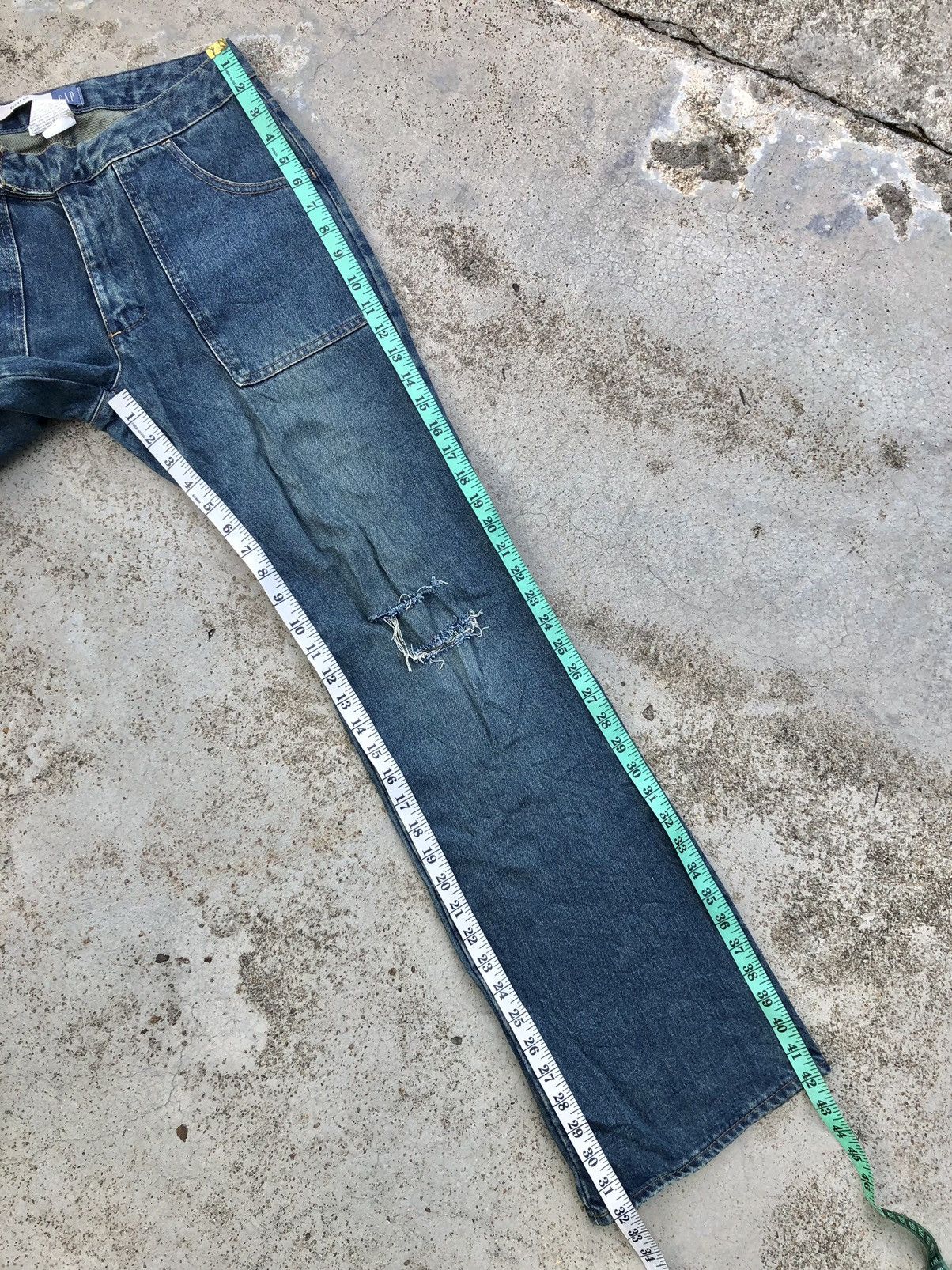 Gap × Vintage FLARE⚡️⚡️GAP TAB FRONT DISTRESSED DENIM Size 30" / US 8 / IT 44 - 8 Thumbnail