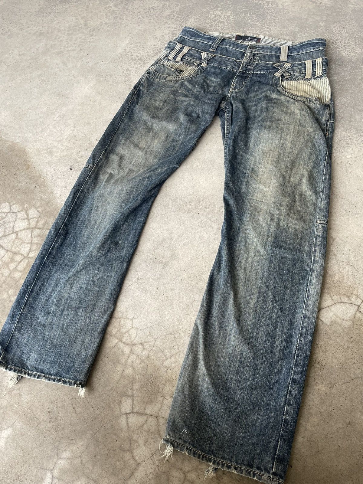 If Six Was Nine Vintage Dominate Double Waist Rusty Denim Size US 34 / EU 50 - 1 Thumbnail