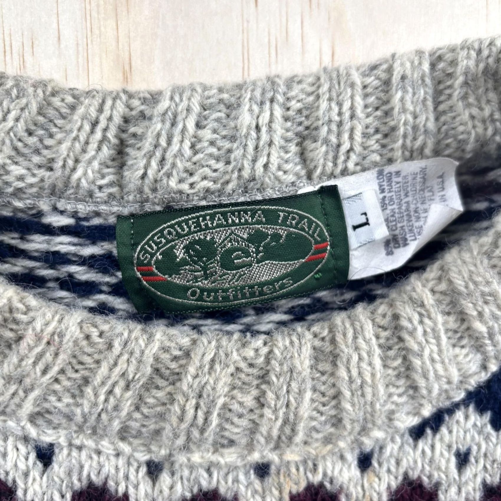 Vintage Vintage Susquehanna Trail Outfitters Sweater Mens Large Fair Isle Ski Pullover Size US L / EU 52-54 / 3 - 2 Thumbnail