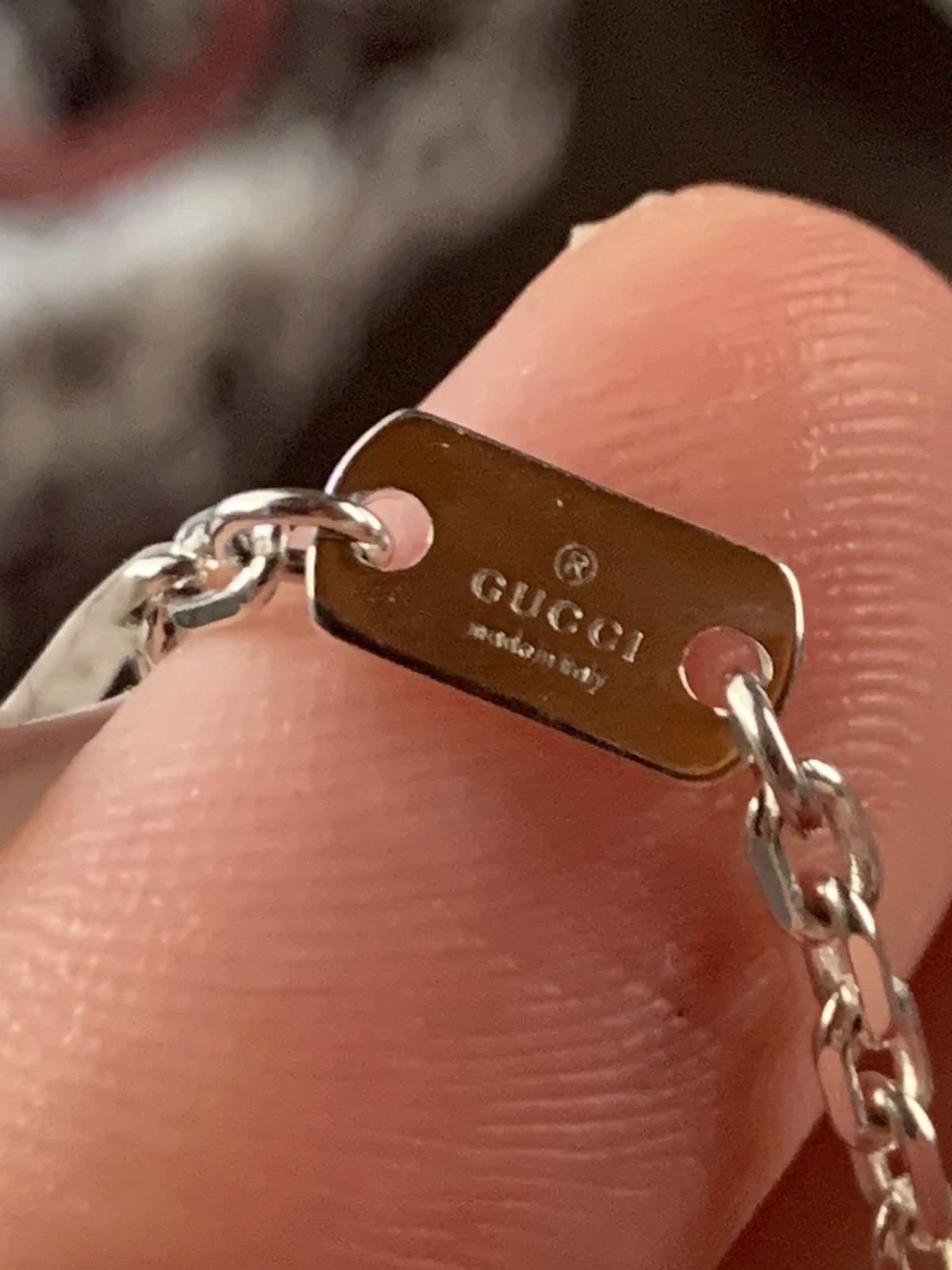 Designer *RARE* New Gucci .925 Italian Sterling Silver Charm Necklace Size ONE SIZE - 4 Thumbnail