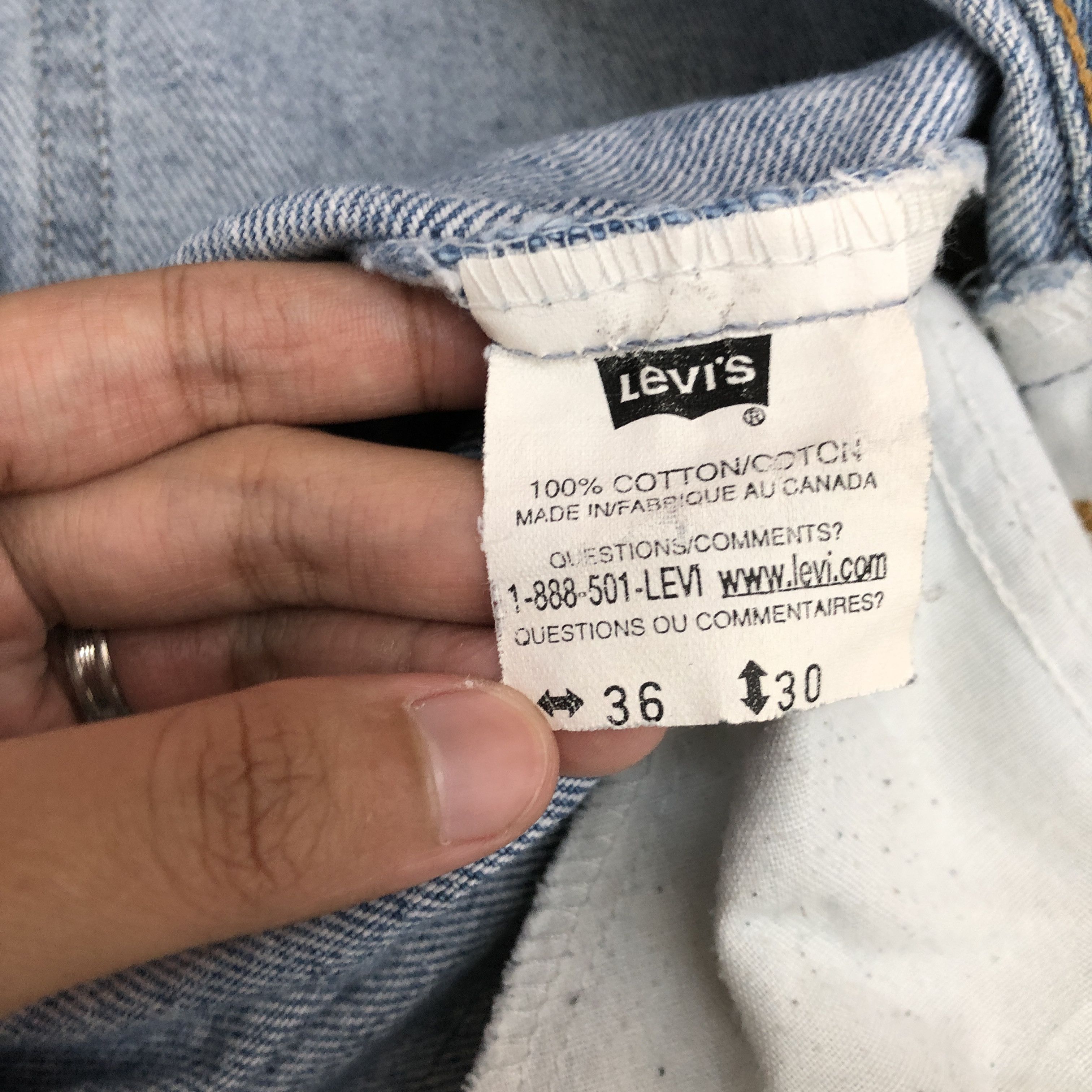 Levi's Vintage 90s Levis Sun Faded Jeans Levi's Light Wash Denim Size US 34 / EU 50 - 9 Thumbnail