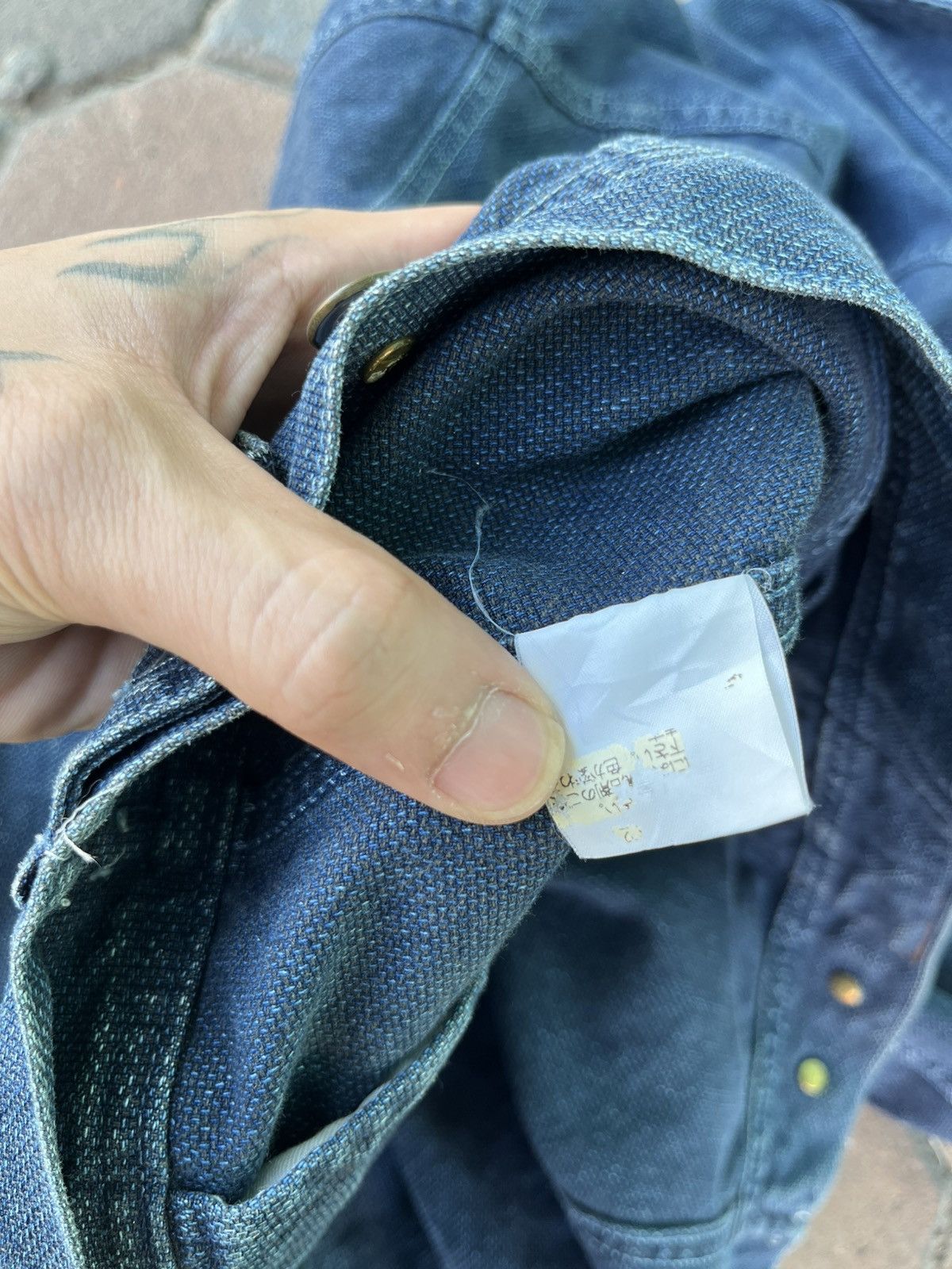 Japanese Brand Vintage Japan Denim jacket /Lupo Di Mare Sina cova Size US L / EU 52-54 / 3 - 7 Thumbnail