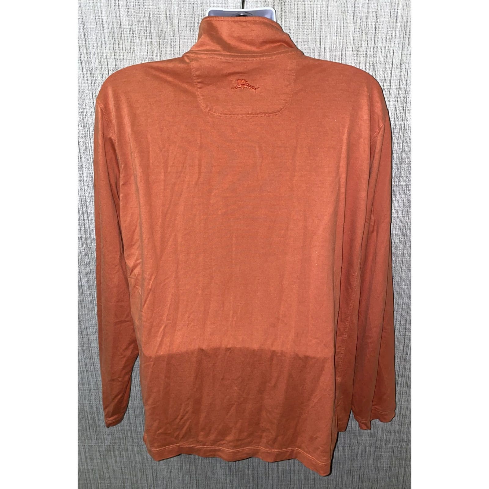 Tommy Bahama Tommy Bahama Men's Pullover Sweater 1/2 Zip XL Orange Cotton Modal Vintage-Free Size US XL / EU 56 / 4 - 5 Thumbnail