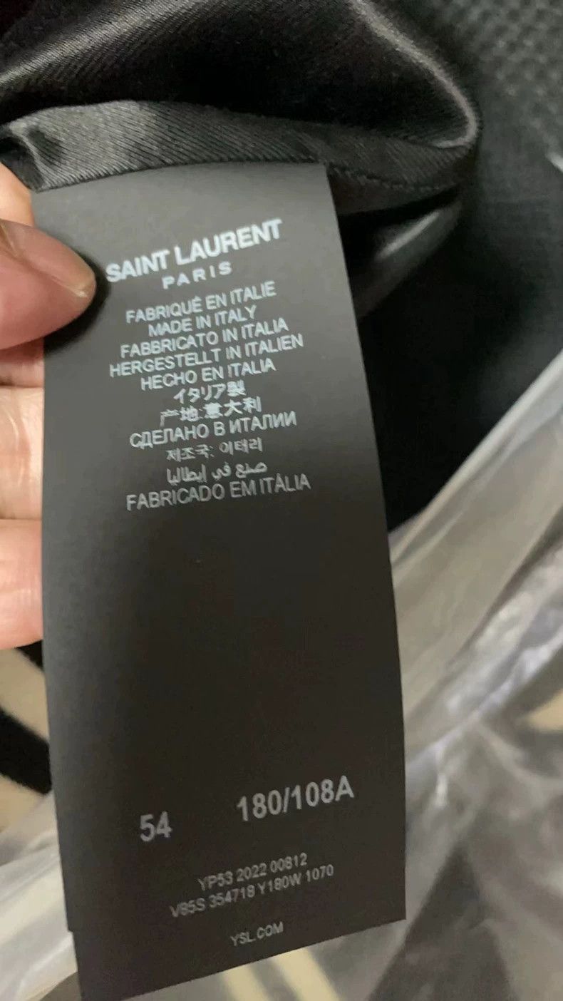 Saint Laurent Paris Saint Laurent Paris Wool black and white baseball jacket Size US L / EU 52-54 / 3 - 8 Thumbnail