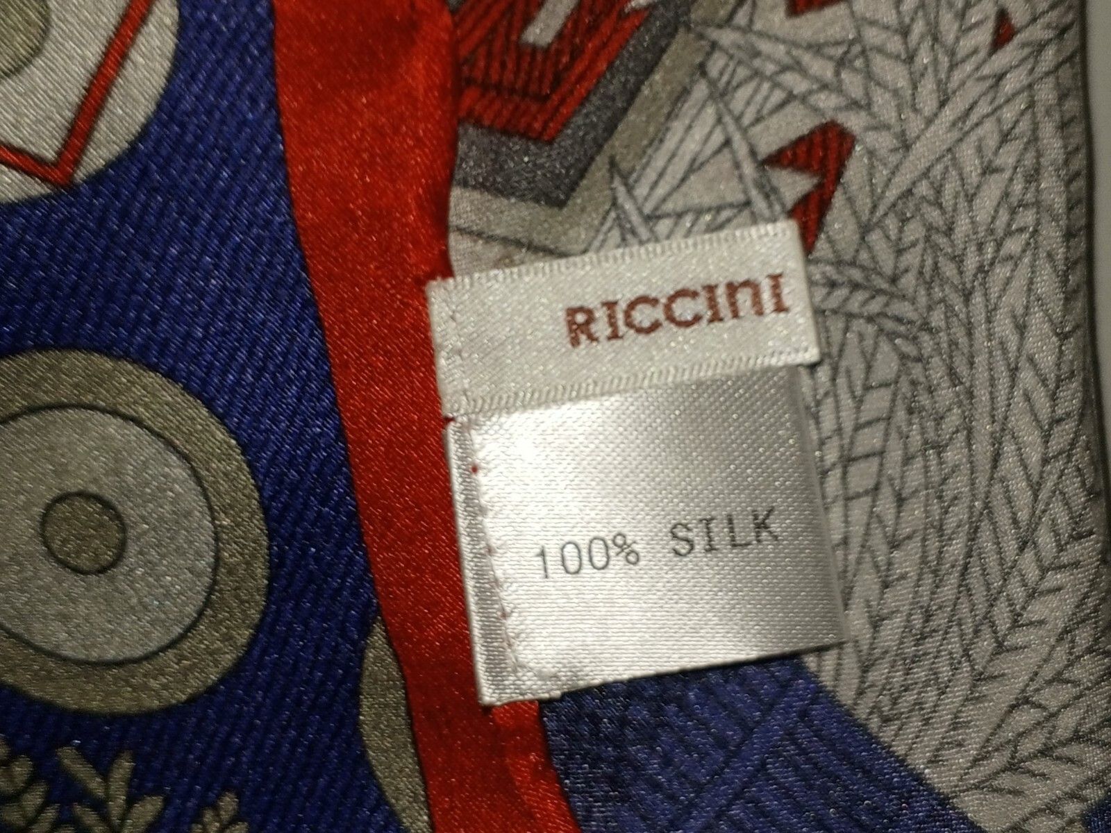 Other RICCINI Italy Red Blue Green Jungle Tiger Silk Scarf Shawl Size ONE SIZE - 11 Thumbnail