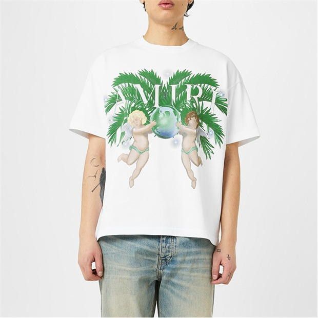 Amiri AMIRI Airbrush Cherub Graphic T-Shirt Size US XL / EU 56 / 4 - 2 Thumbnail