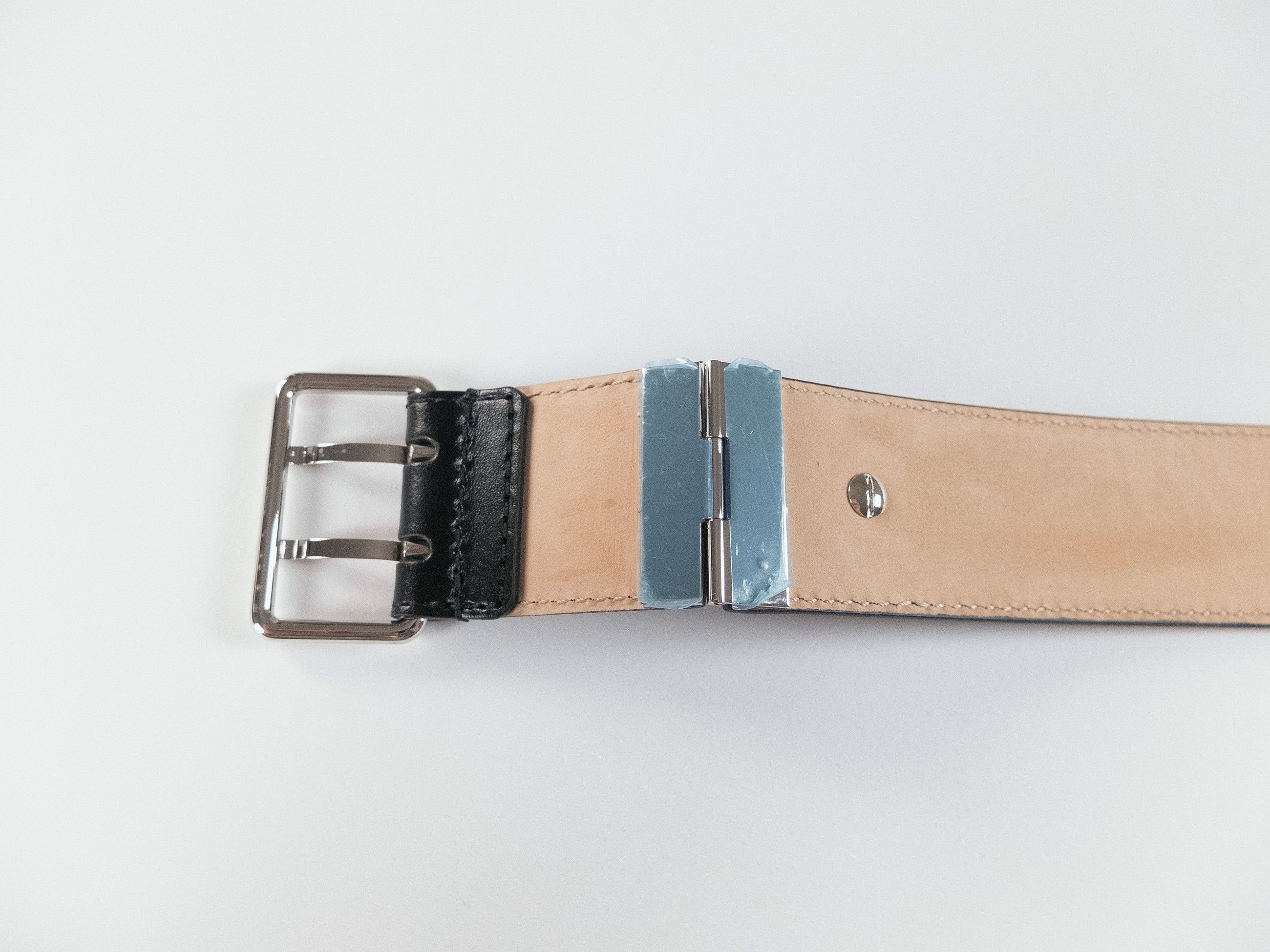 Alexander McQueen ALEXANDER MCQUEEN black leather military belt Size 90 q Size 34 - 8 Thumbnail