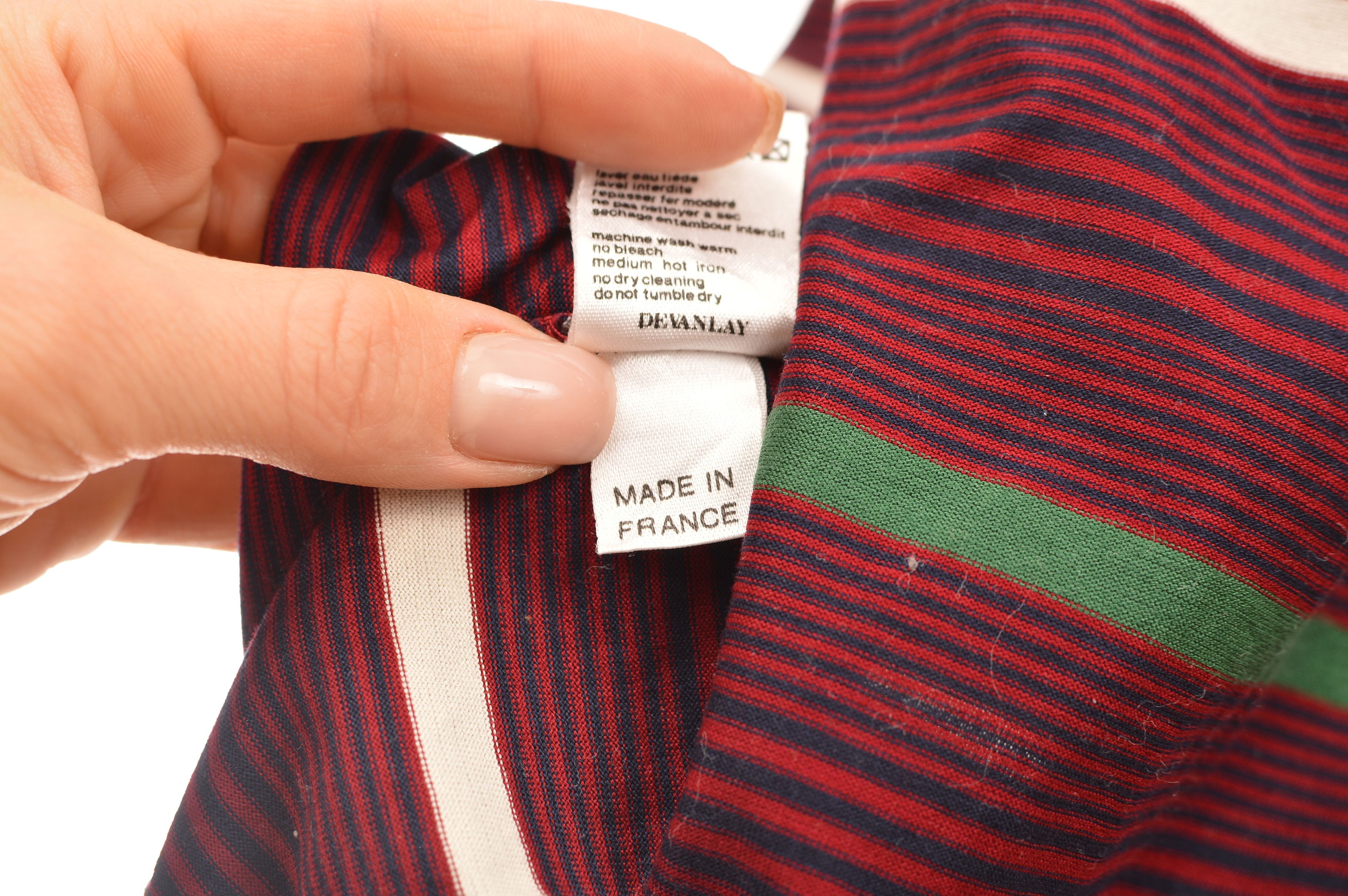 Lacoste Lacoste Vintage Burgundy Striped Polo Shirt Size US XL / EU 56 / 4 - 7 Thumbnail