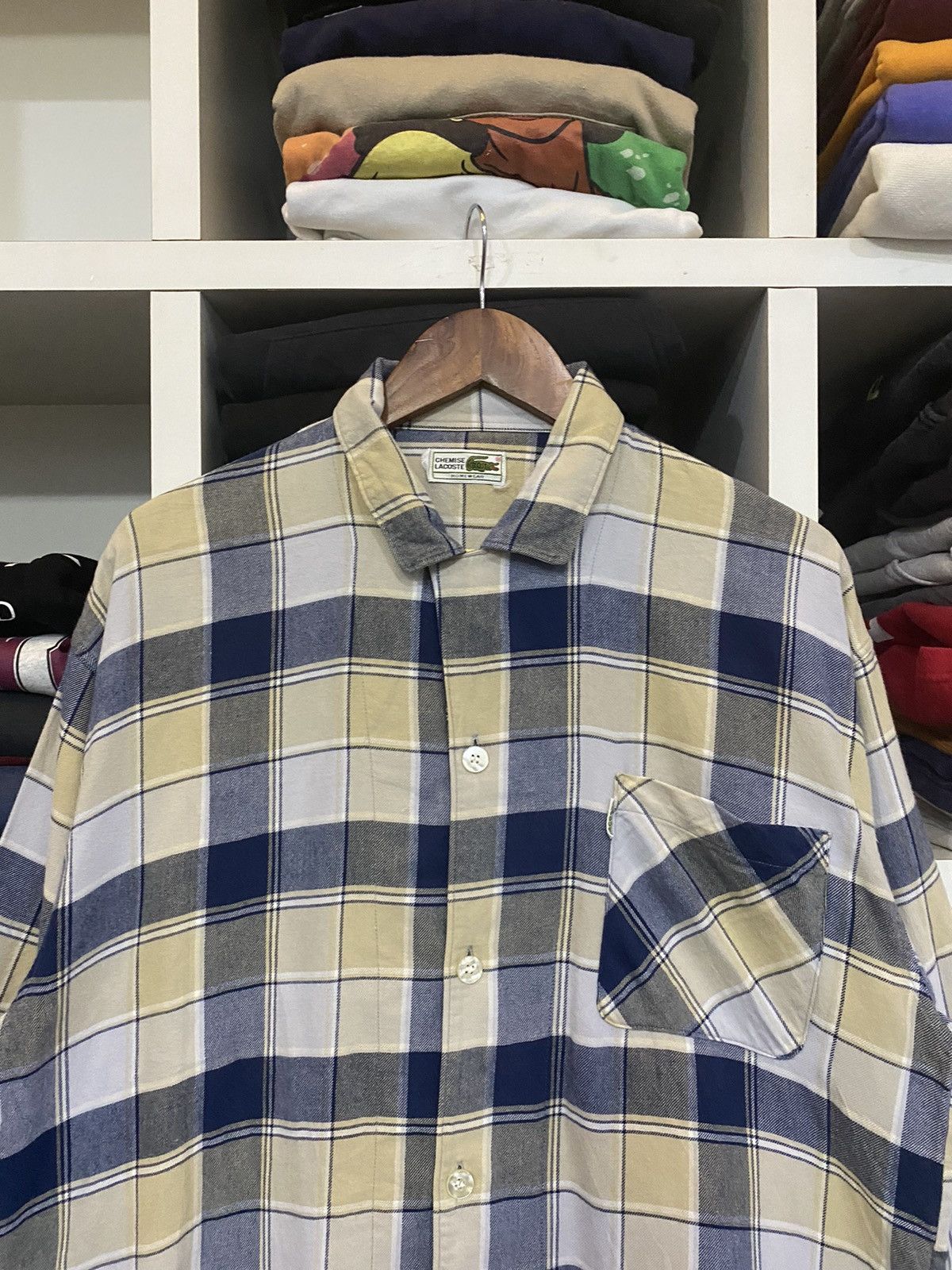 Flannel × Lacoste × Vintage Vintage Chemise Lacoste Nightwear Size US L / EU 52-54 / 3 - 5 Thumbnail