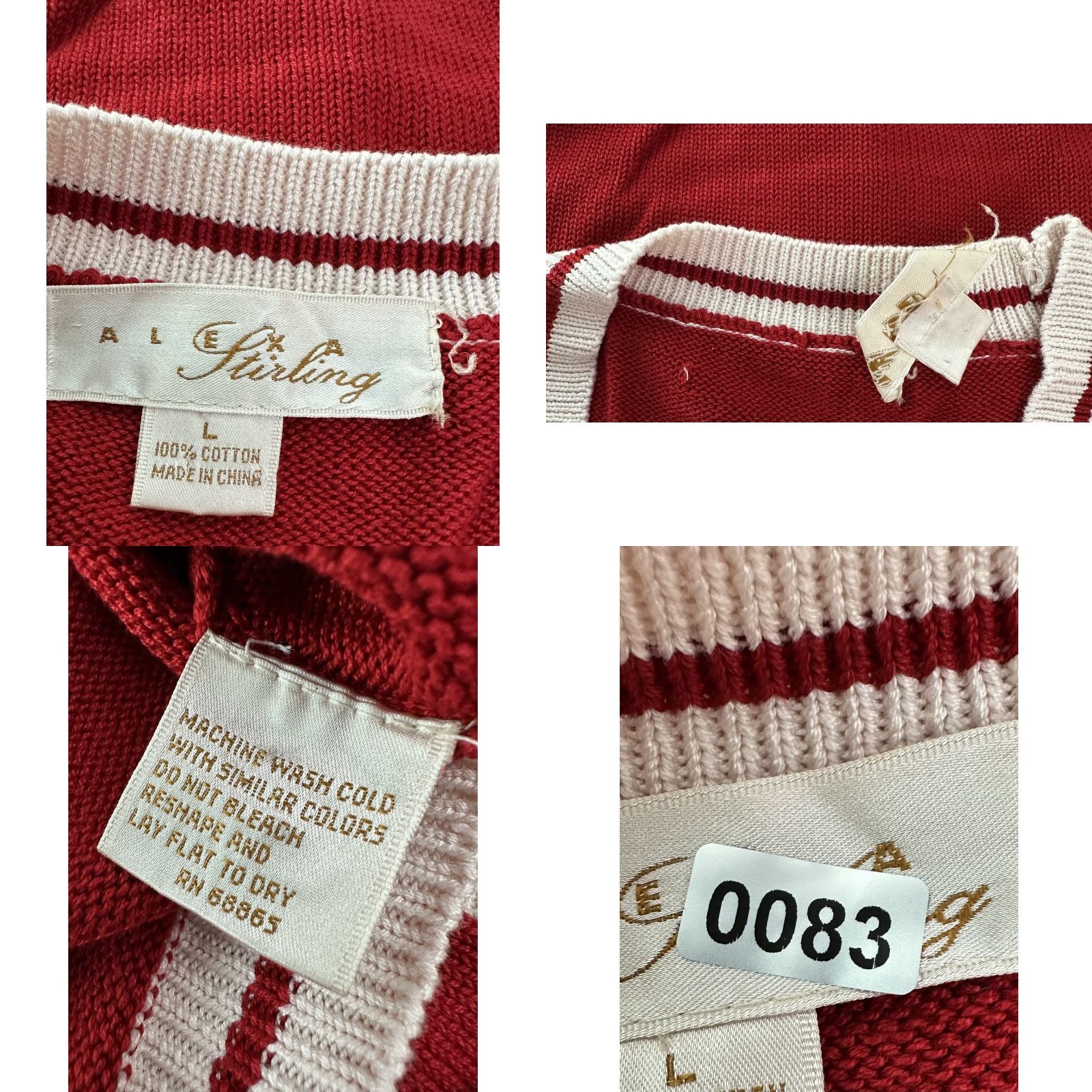 Vintage VINTAGE 90s Sweater Vest Womens Medium Bright Red Striped Golf Preppy Grandma Size M / US 6-8 / IT 42-44 - 8 Thumbnail