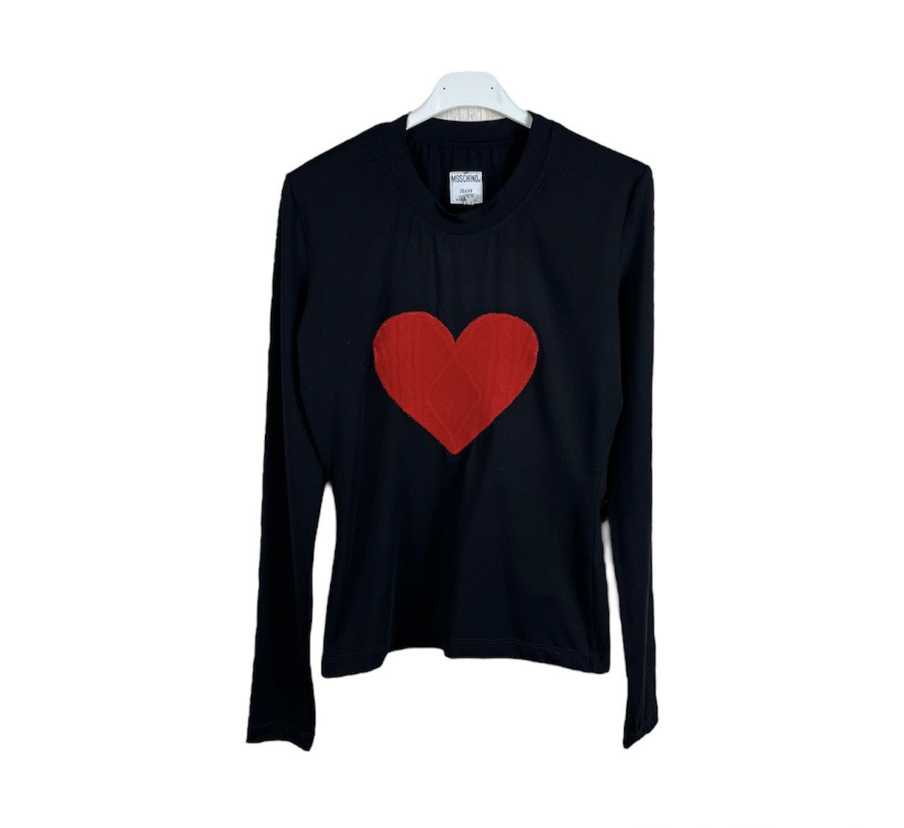 Love Moschino × Moschino × Vintage Vintage Moschino warm hearted knit wool blouse heart love 90 Size M / US 6-8 / IT 42-44 - 1 Thumbnail