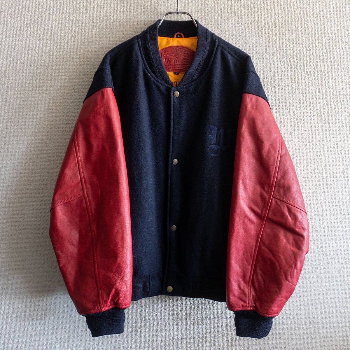 Vintage WIND ARMOR Leather sleeve varsity jacket Size L Size US L / EU 52-54 / 3 - 1 Thumbnail