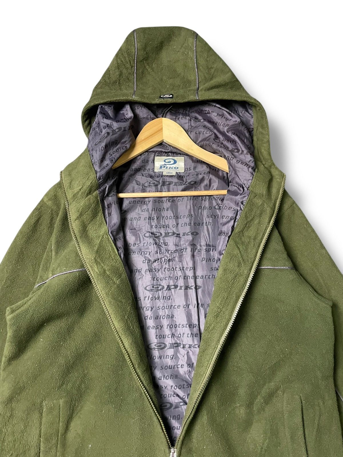 Japanese Brand × Vintage PIKO Brand Fleece Zipper Jacket (62) Size US L / EU 52-54 / 3 - 6 Thumbnail