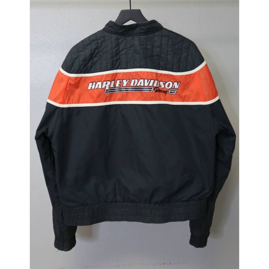 Harley Davidson Harley Davidson Black &Orange Chest Stripe Zip-Up Jacket 42 Size US M / EU 48-50 / 2 - 2 Thumbnail