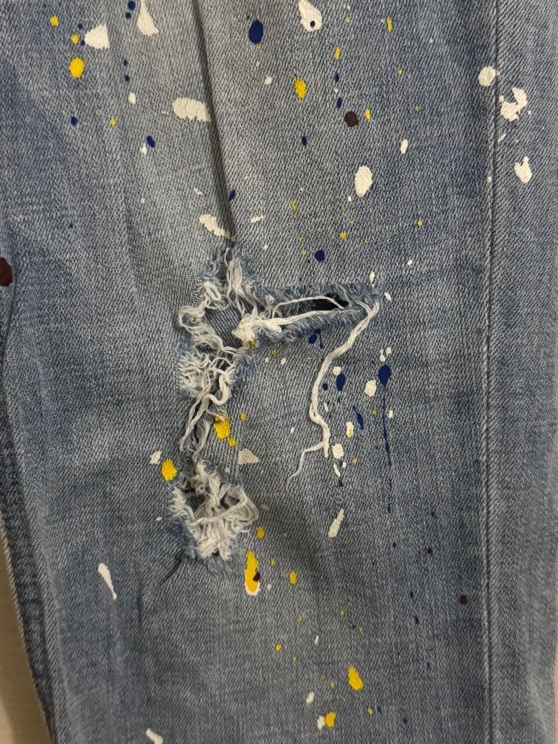 Number (N)ine Distressed Paint Splatter Jeans Size US 31 - 4 Thumbnail