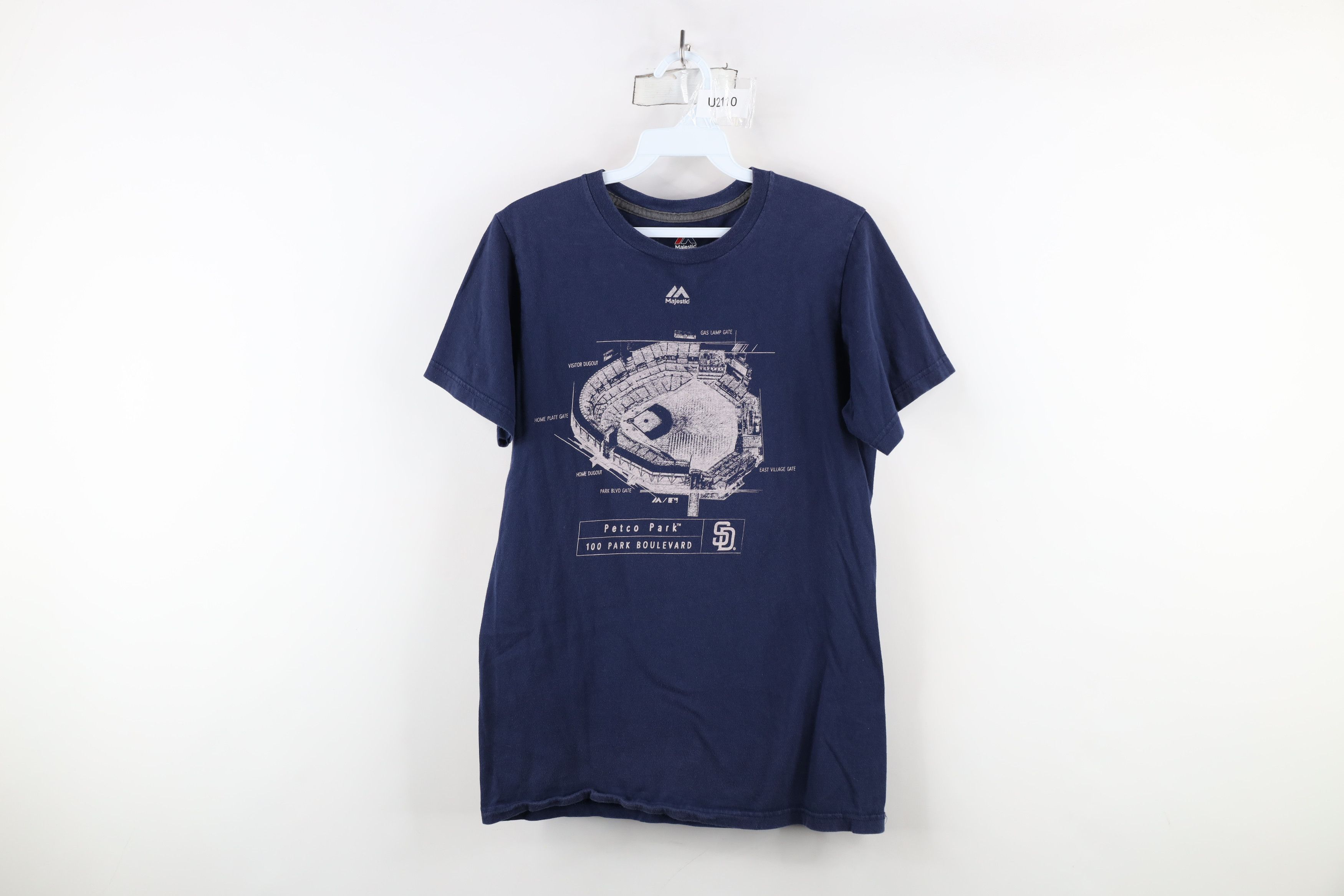 Majestic × Vintage Vintage Majestic Petco San Diego Padres Baseball T-Shirt Size US 32 / EU 48 - 1 Thumbnail