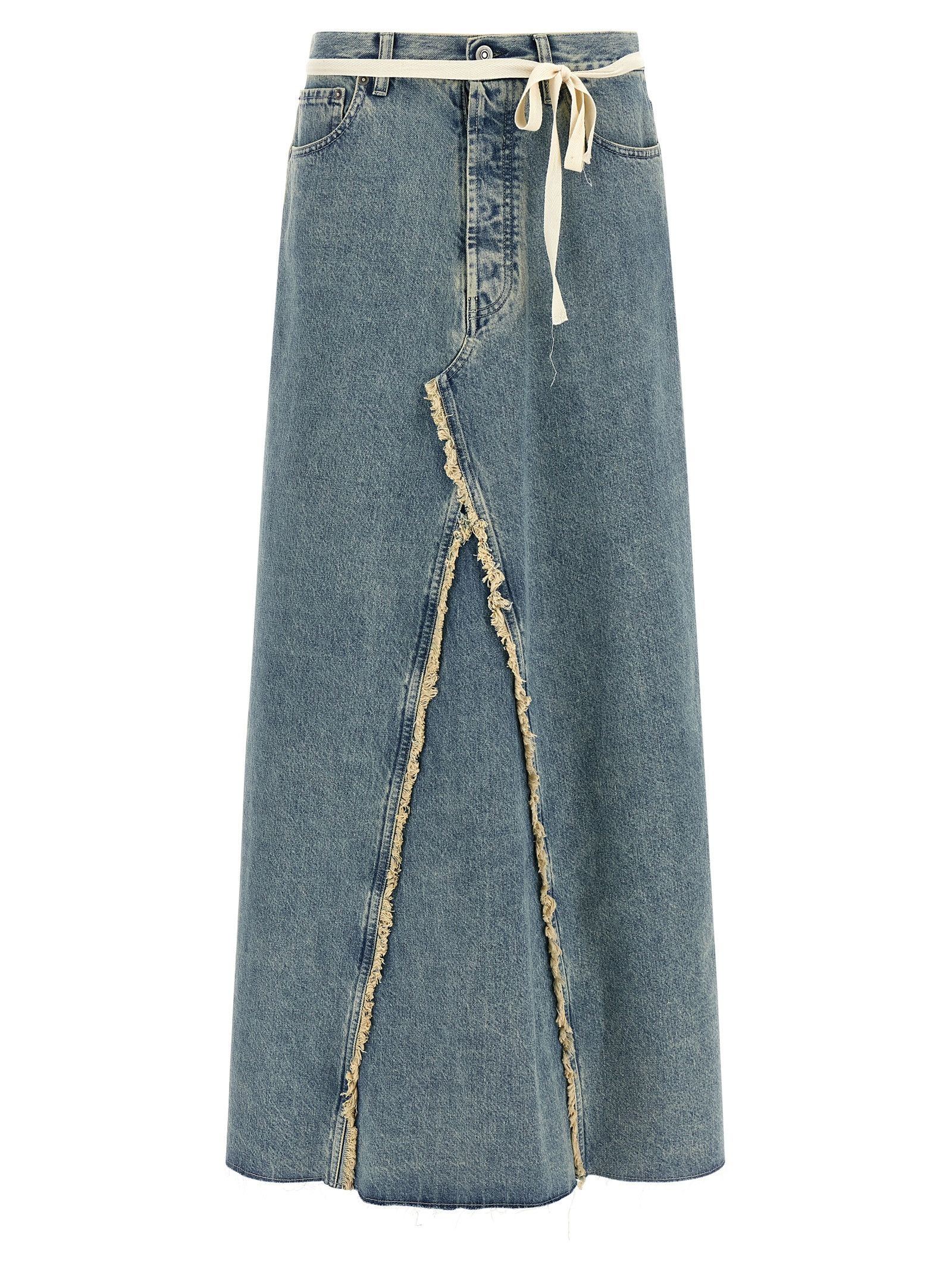 Maison Margiela Raw Hem Denim Skirt Size 28" / US 6 / IT 42 - 1 Thumbnail