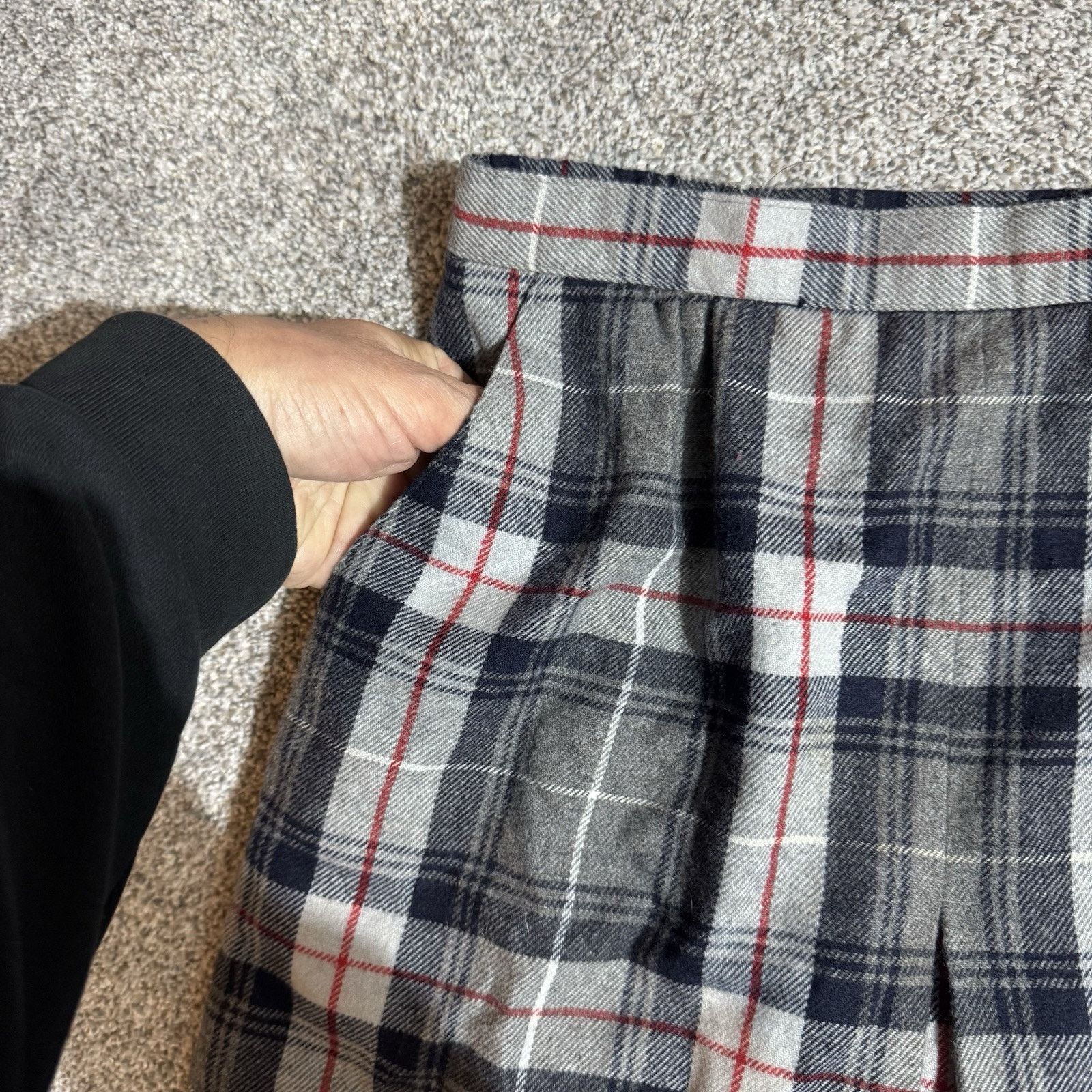 Other Vintage 70s ILGWU Skirt Size 10 Petite Plaid Dark Academia Size 32" / US 10 / IT 46 - 4 Thumbnail