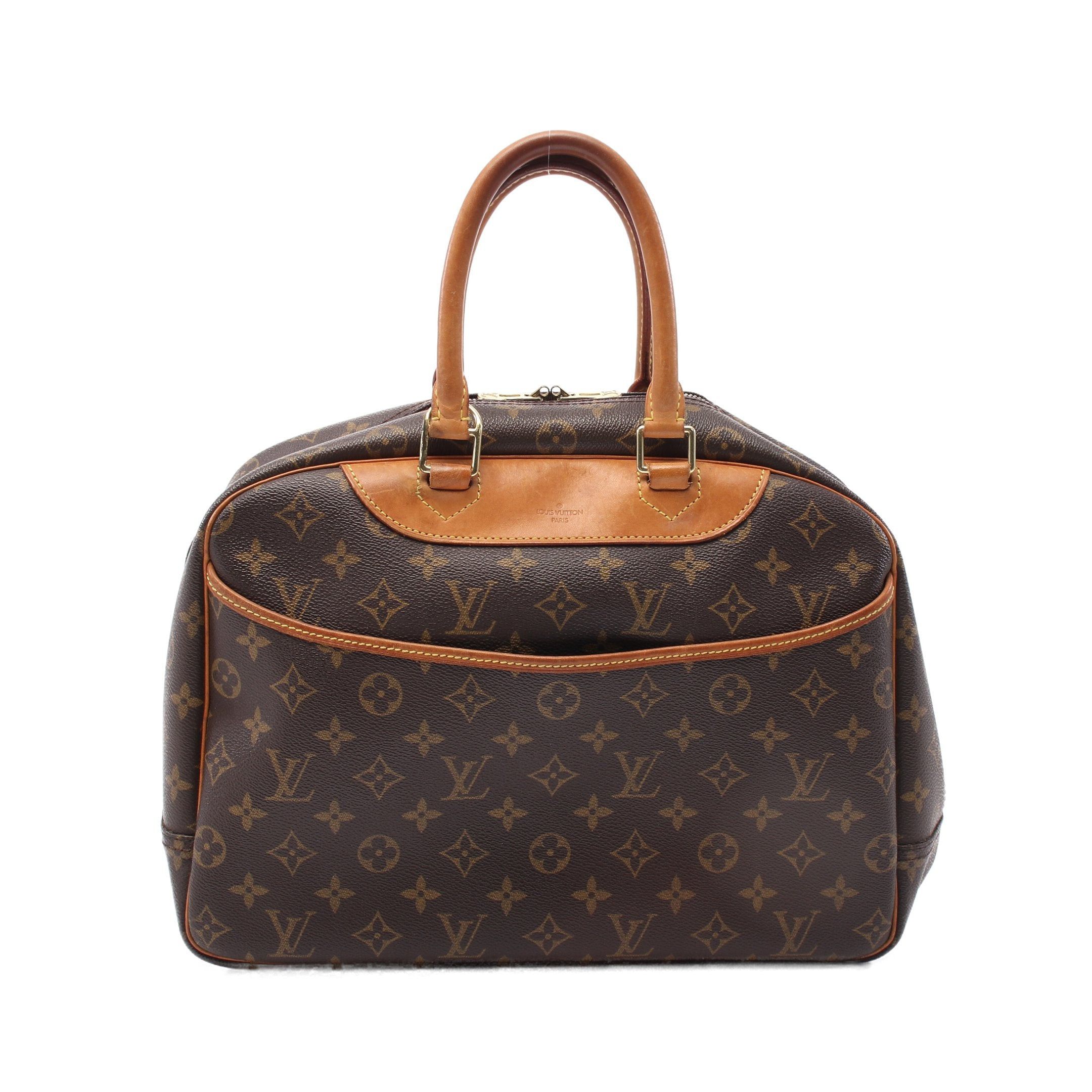 Louis Vuitton Louis Vuitton Deauville Bowling Vanity Monogram Handbag Leather Brown Size ONE SIZE - 1 Thumbnail
