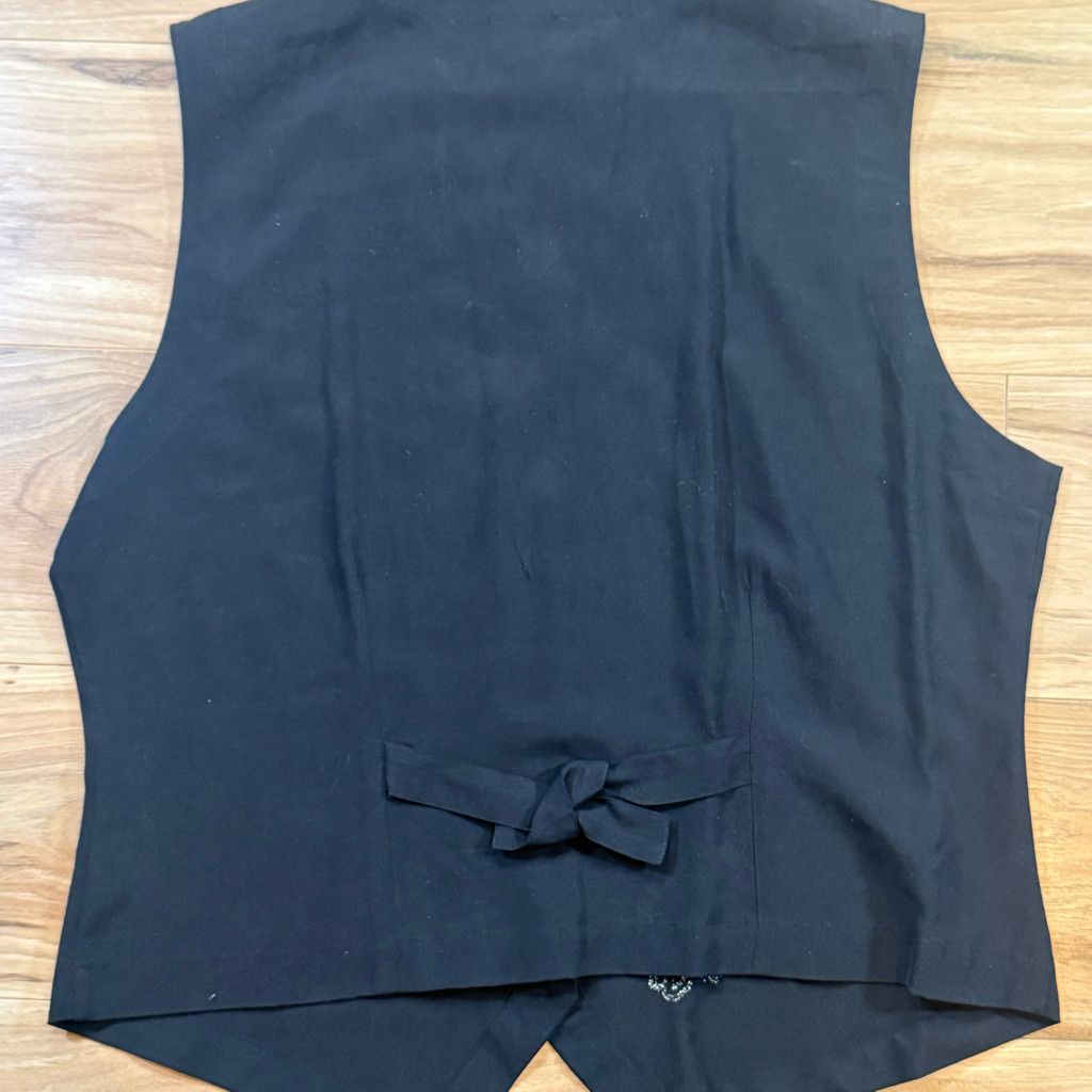 WISDOM Silk Land Women’s Black Silk Vest Petite M Size L / US 10 / IT 46 - 2 Thumbnail