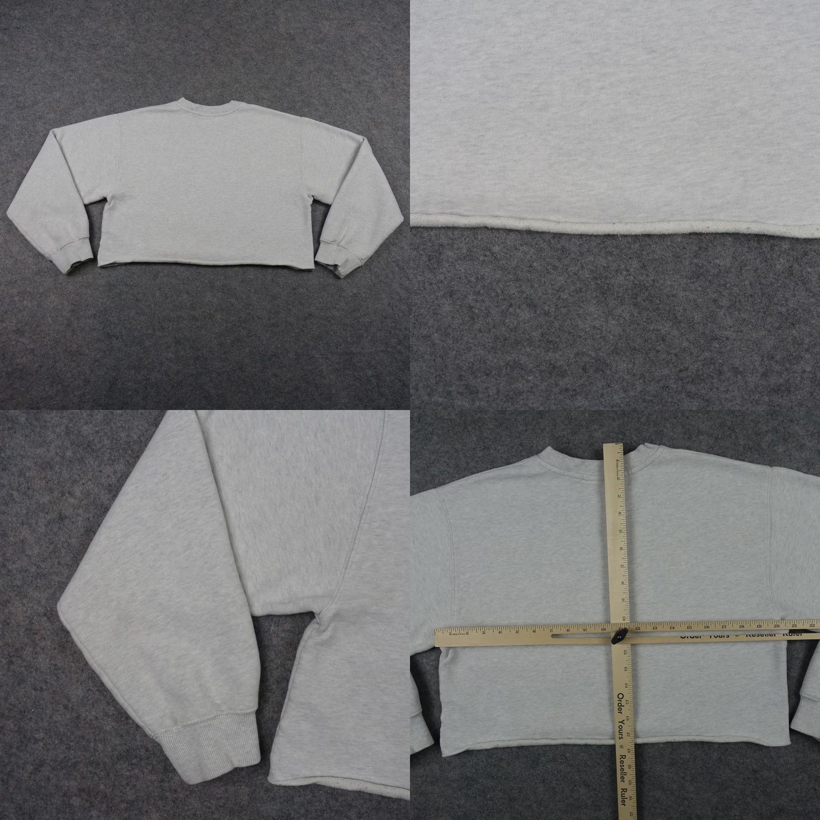 TNA TNA Sweatfleece Cozy Fleece Cropped Hem Crewneck Sweatshirt Womens M Gray Size M / US 6-8 / IT 42-44 - 8 Thumbnail