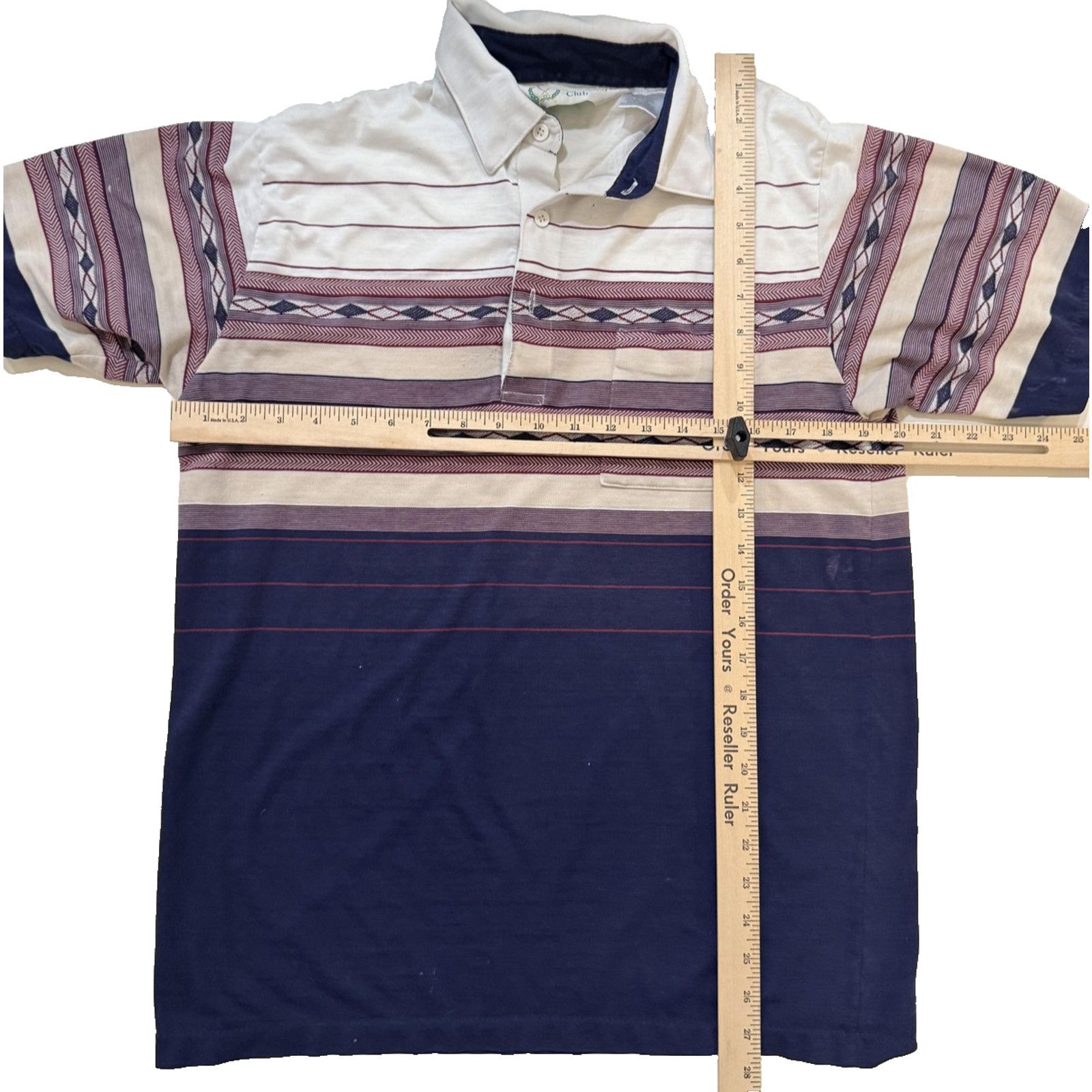 & Other Stories Vintage 90s Palmland Club Polo Shirt Men Med Southwest Aztec Size US M / EU 48-50 / 2 - 7 Thumbnail